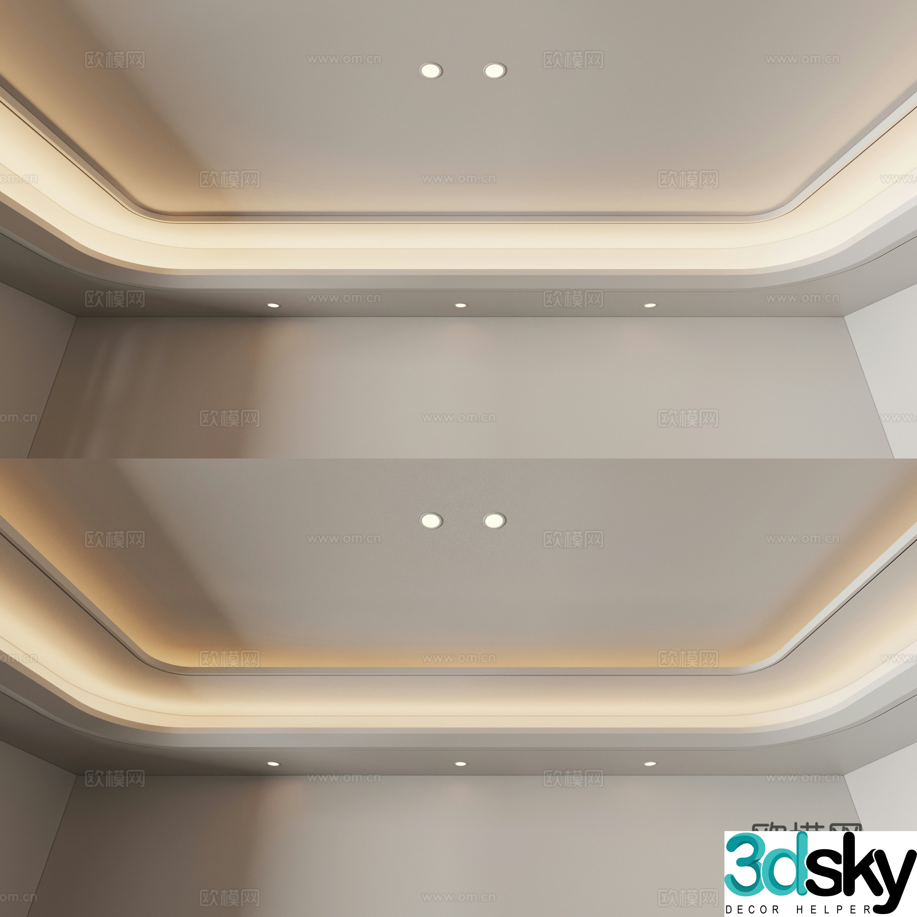 Modern ceiling 3d model