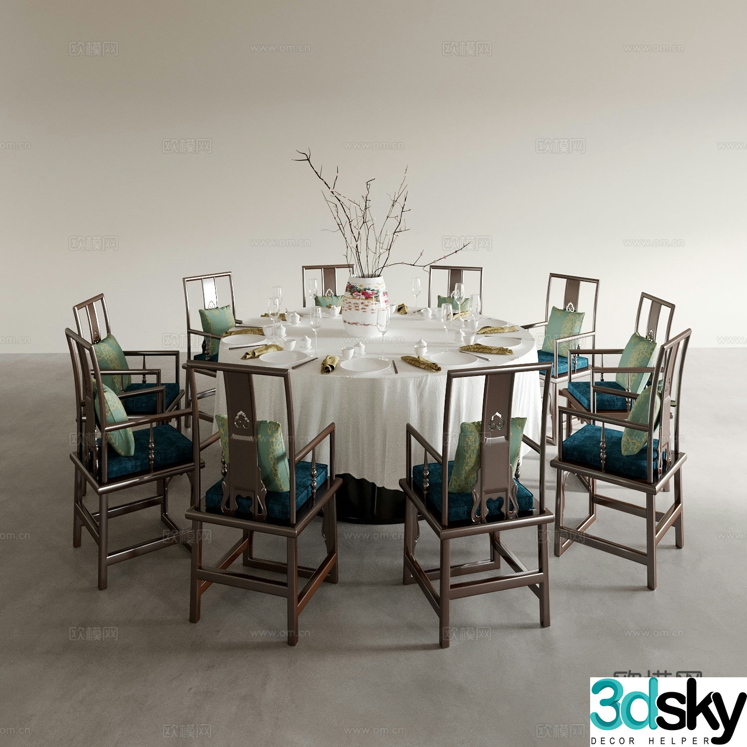 Dining table and chairs living and dining table and chairs dining table and chairs wine table and chair combination round wine table and chair 3D model