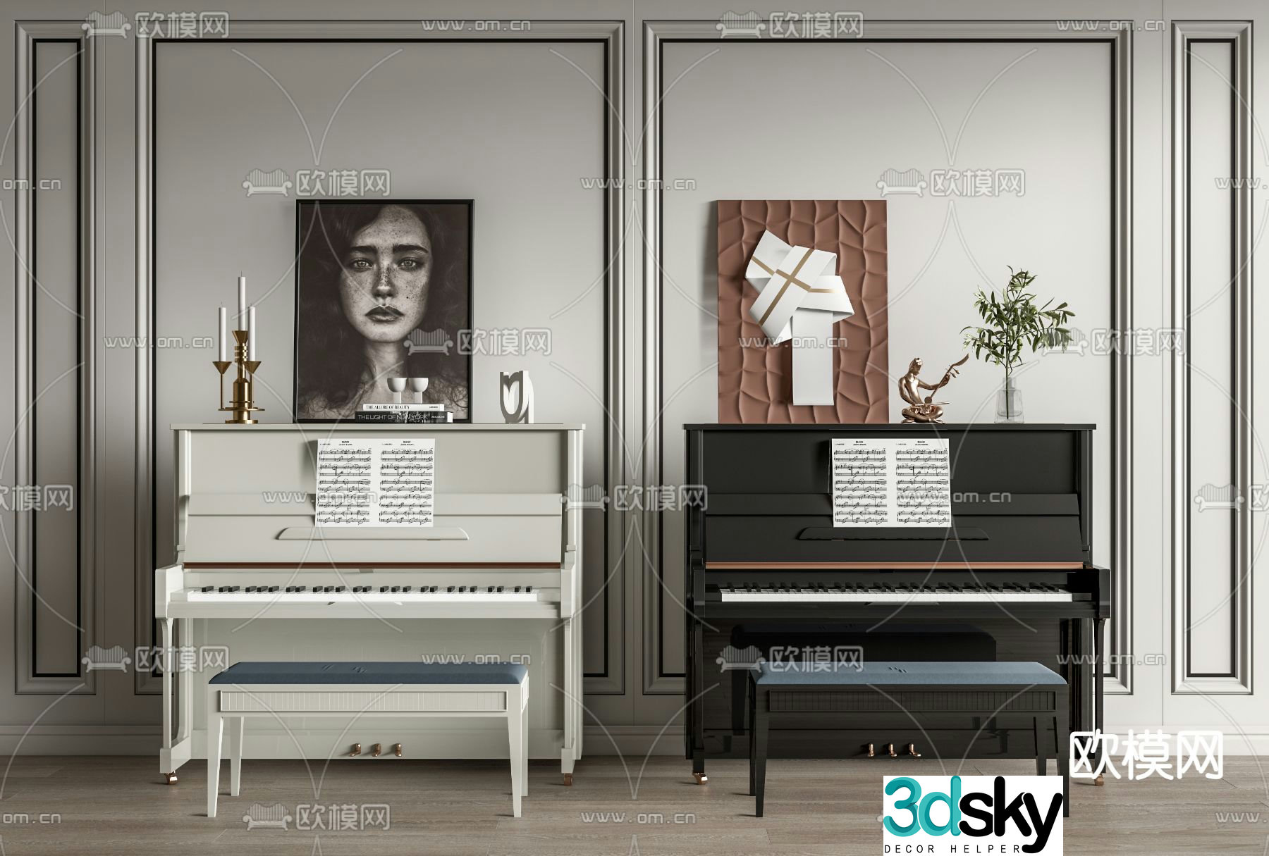 piano 3d model