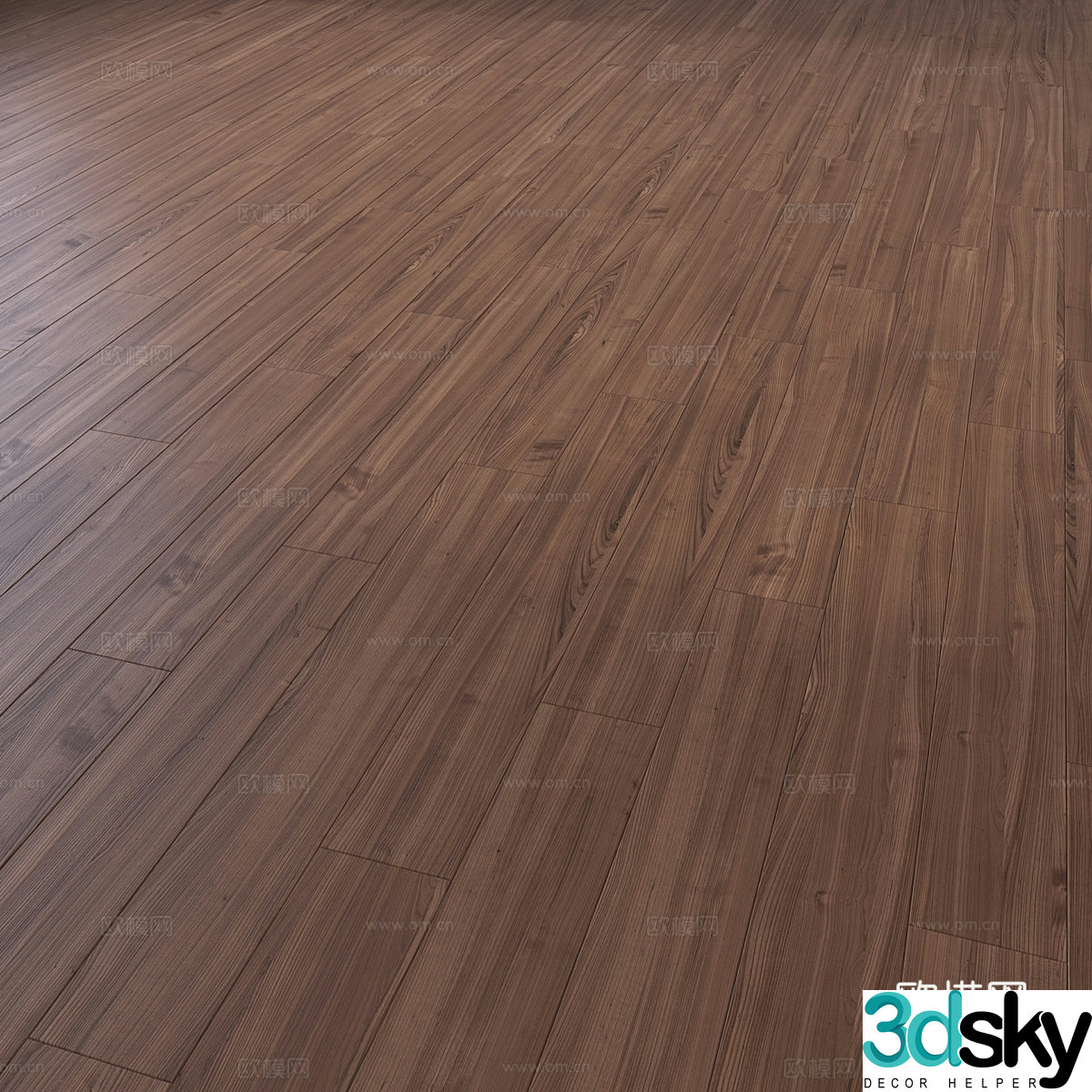 New Chinese-style laminate flooring solid wood flooring 3D model