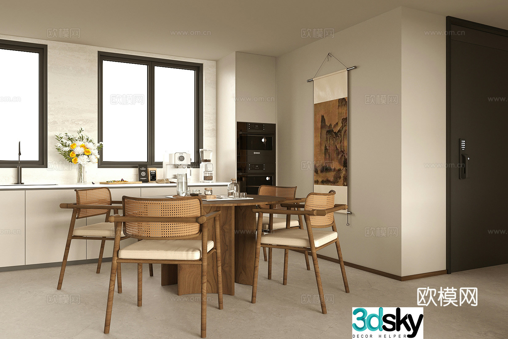 Middle style restaurant Song style restaurant 3D model