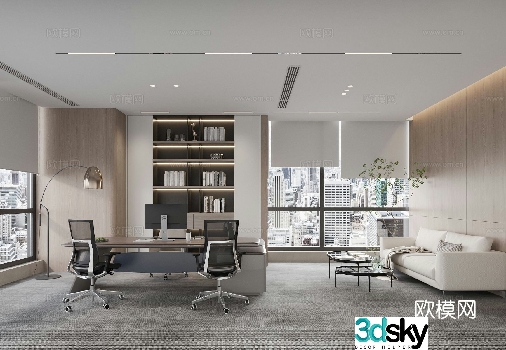 Modern manager office 3d model