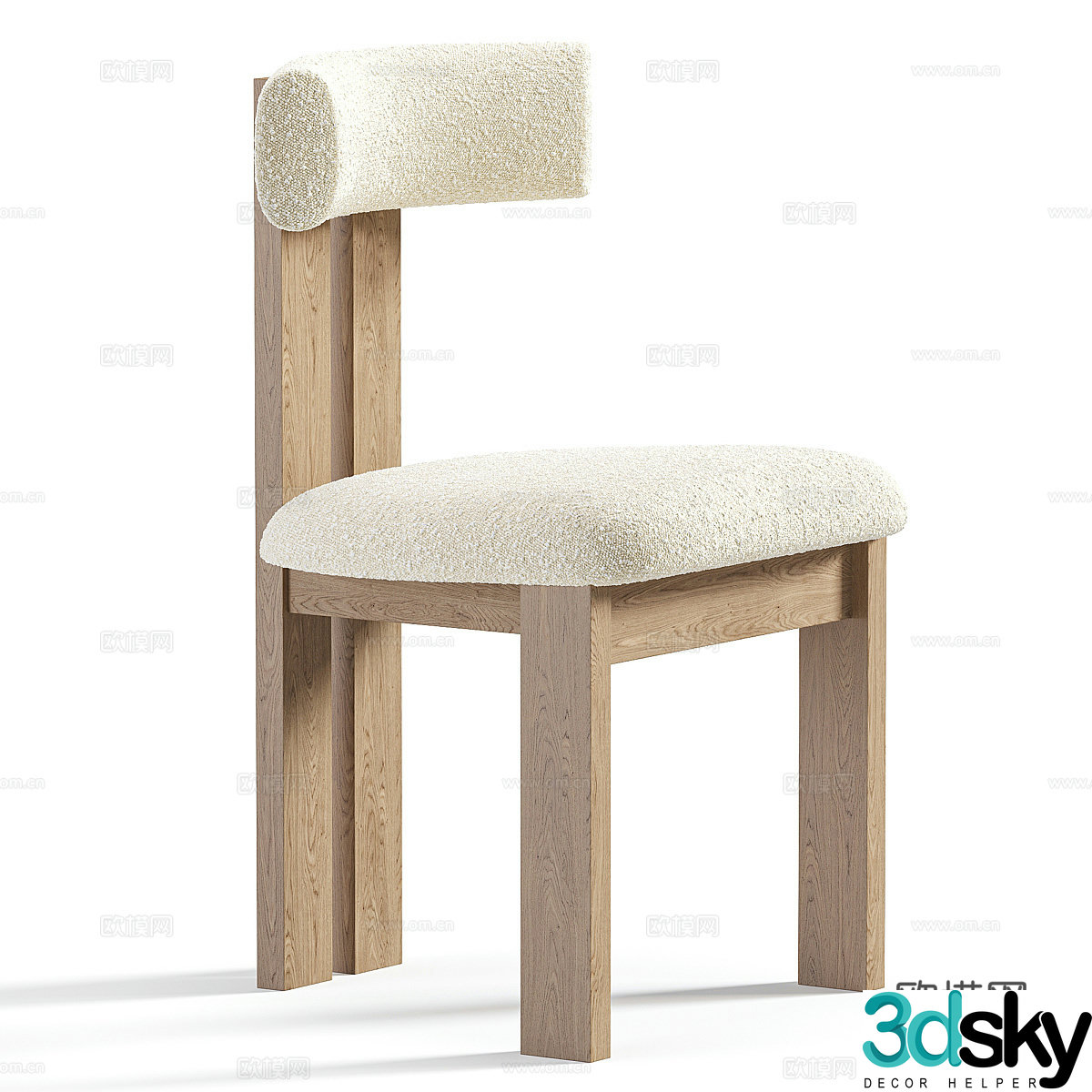 New Chinese style Wasabi Loki chair 3d model