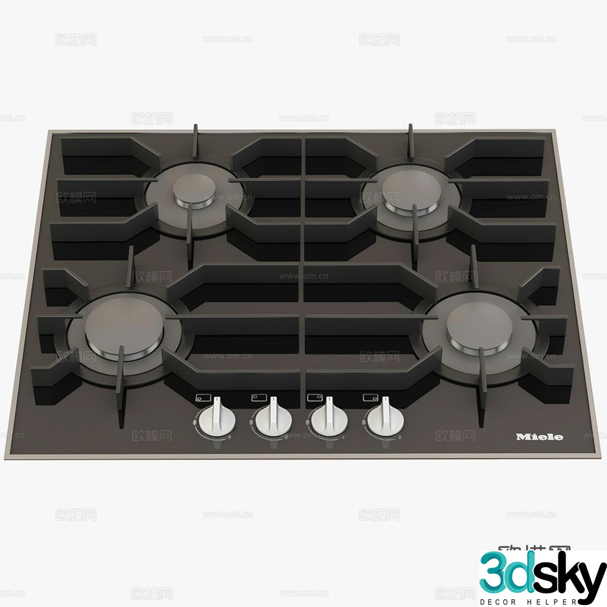 Miele KM 3010 LPG cooker 3D model