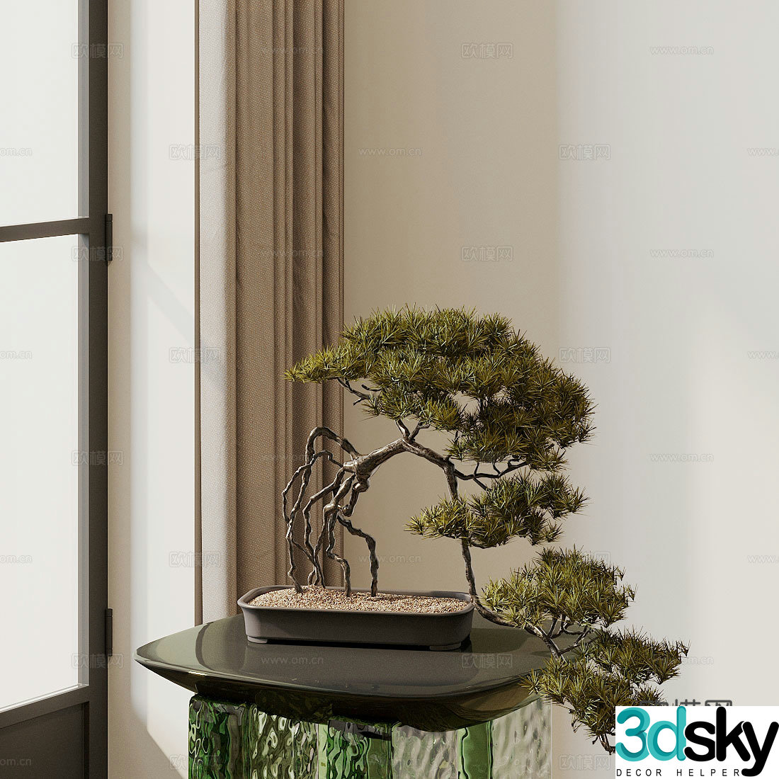 Potted plants welcome pine green plants potted plants 3D model