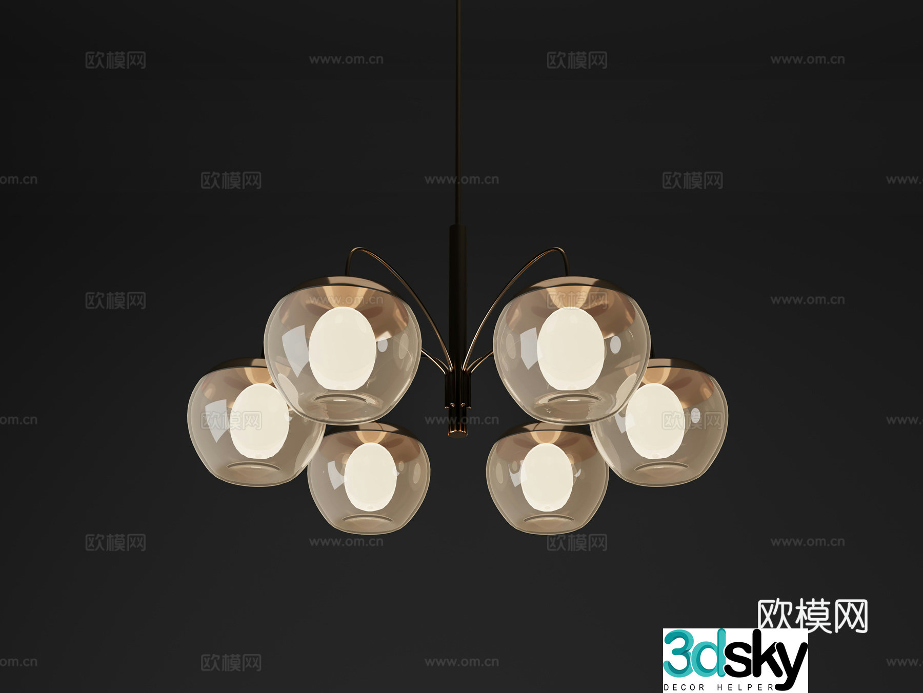 Apple Chandelier 3d Model