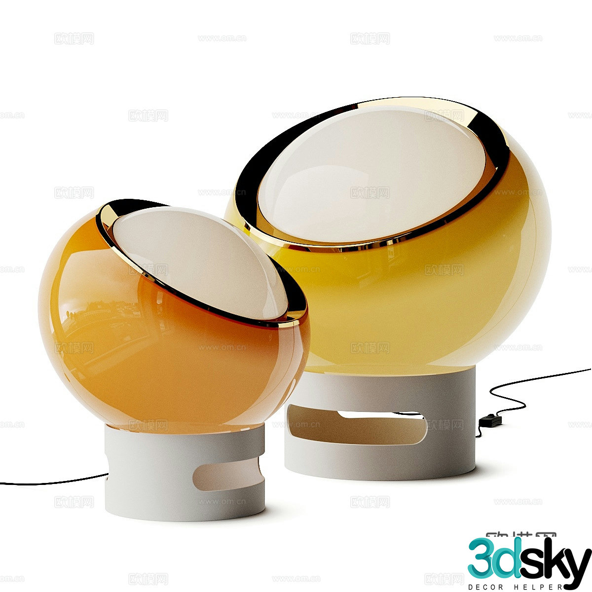 Modern light luxury iGuzzini Clan desk lamp 3d model