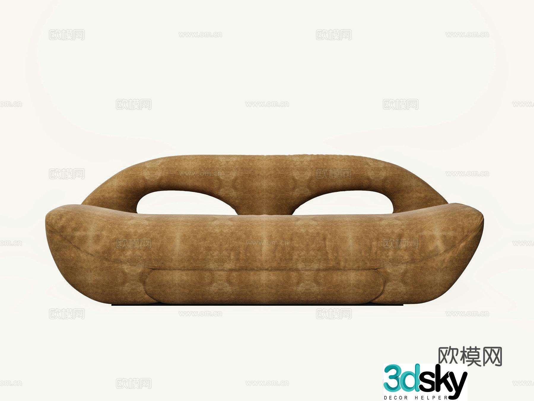 3d model of double sofa