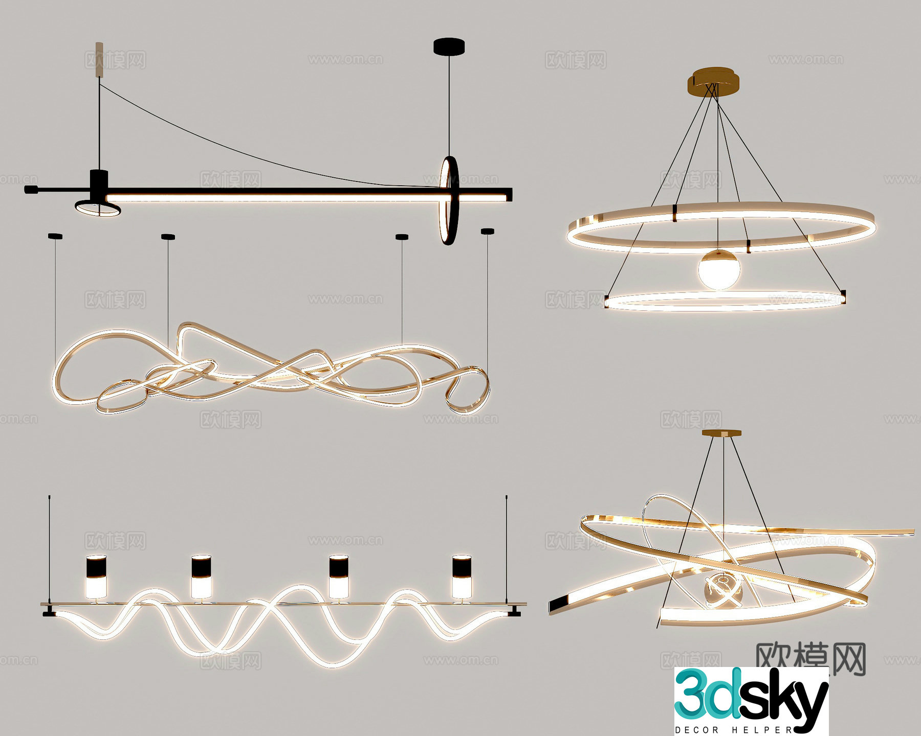 Lamps Chandelier Lighting Decorative Lights 3D Model