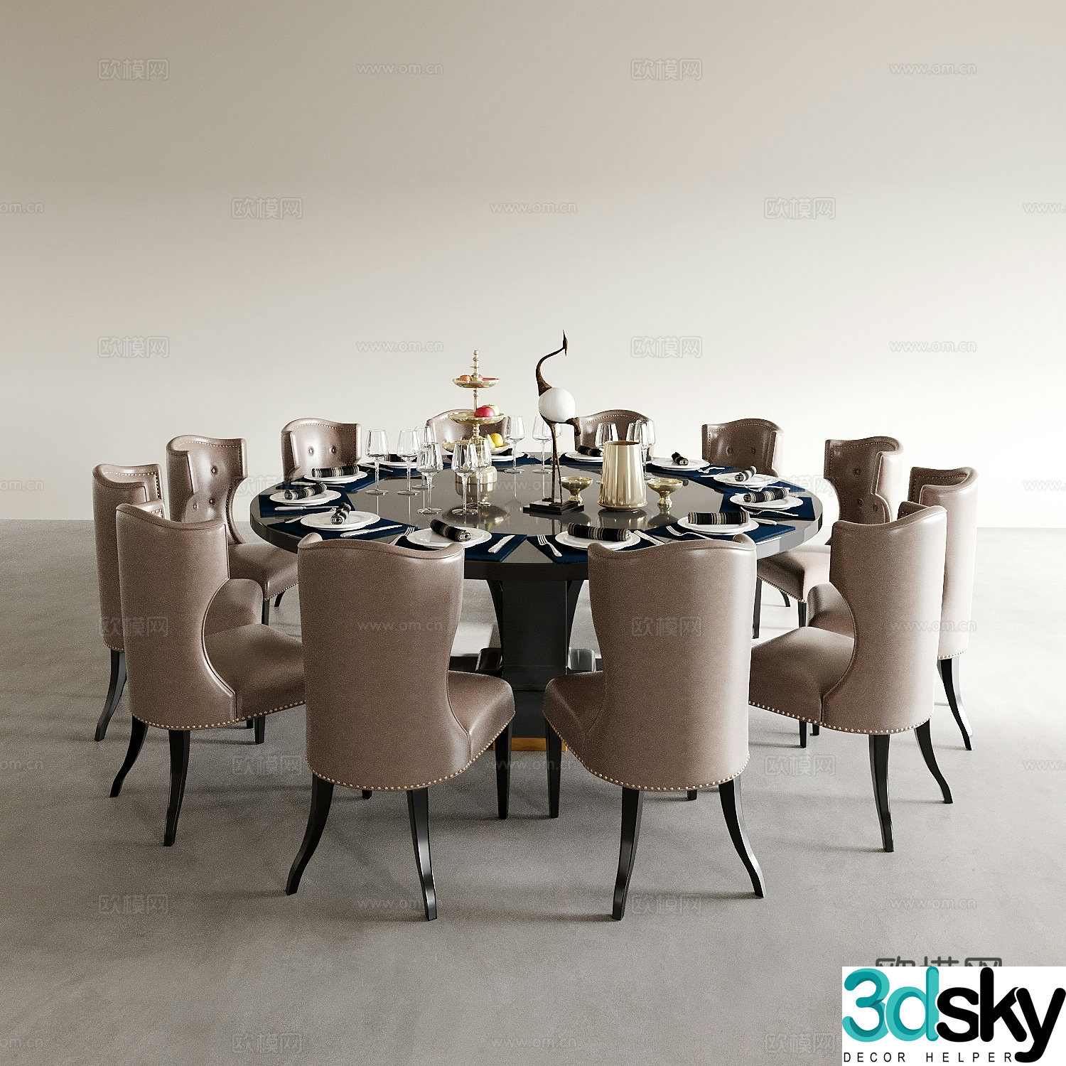 Dining table and chairs living and dining table and chairs dining table and chairs wine table and chair combination round wine table and chair 3D model