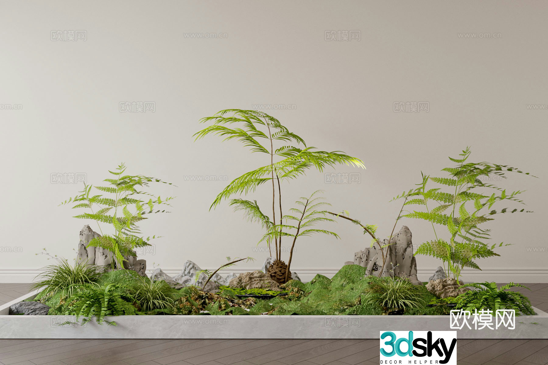 Plant heap Green plant plant heap Landscape 3D model