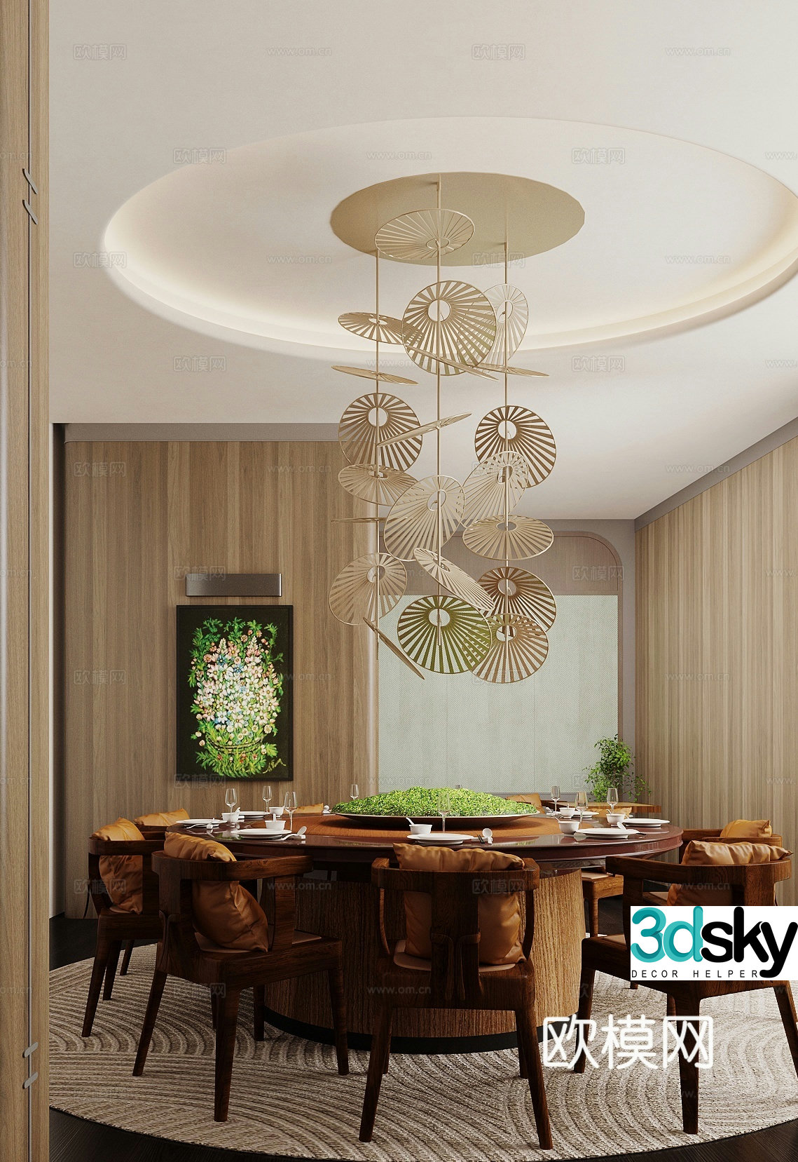 New Chinese restaurant private room Chinese restaurant private room 3D model