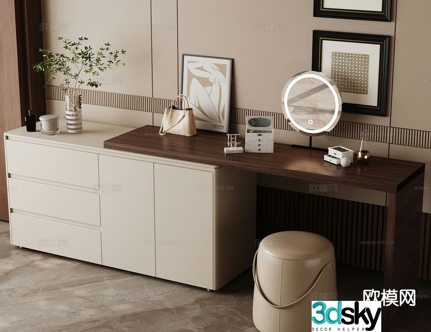 Italian dressing table 3D model
