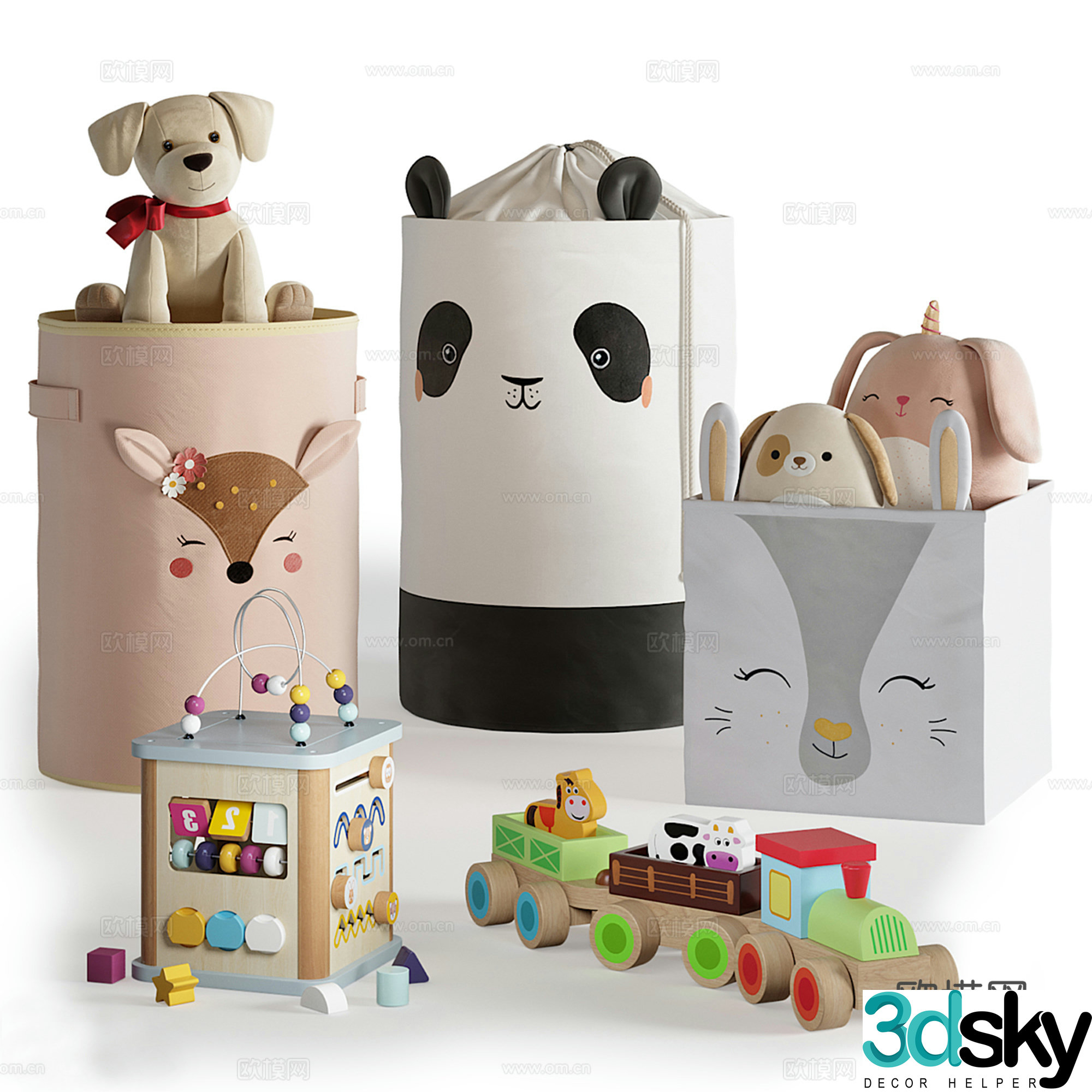 Modern children’s toy doll 3d model