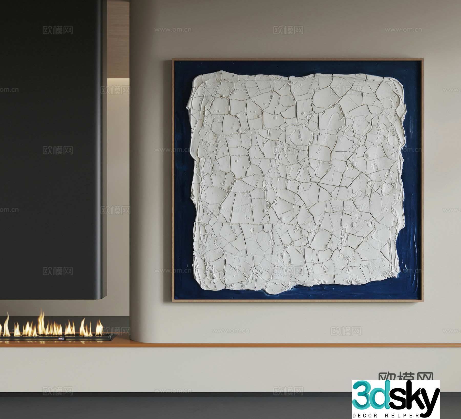 Modern abstract hanging paintings Modern minimalist hanging paintings Modern Italian hanging paintings 3D model
