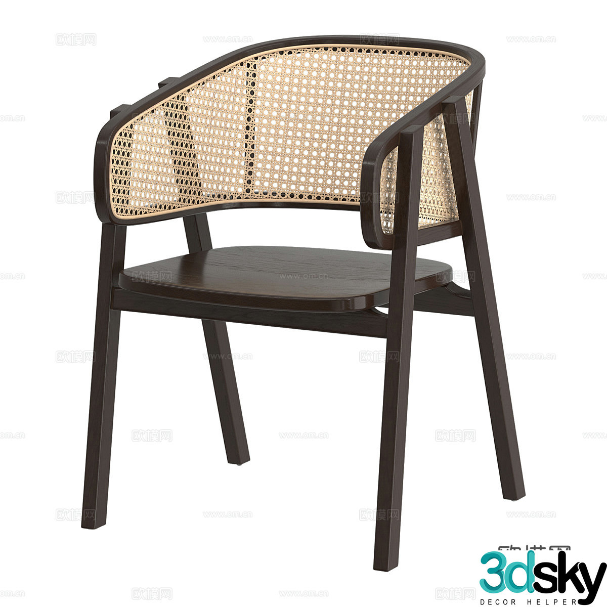 New Chinese style Wasabi Chair 3D Model