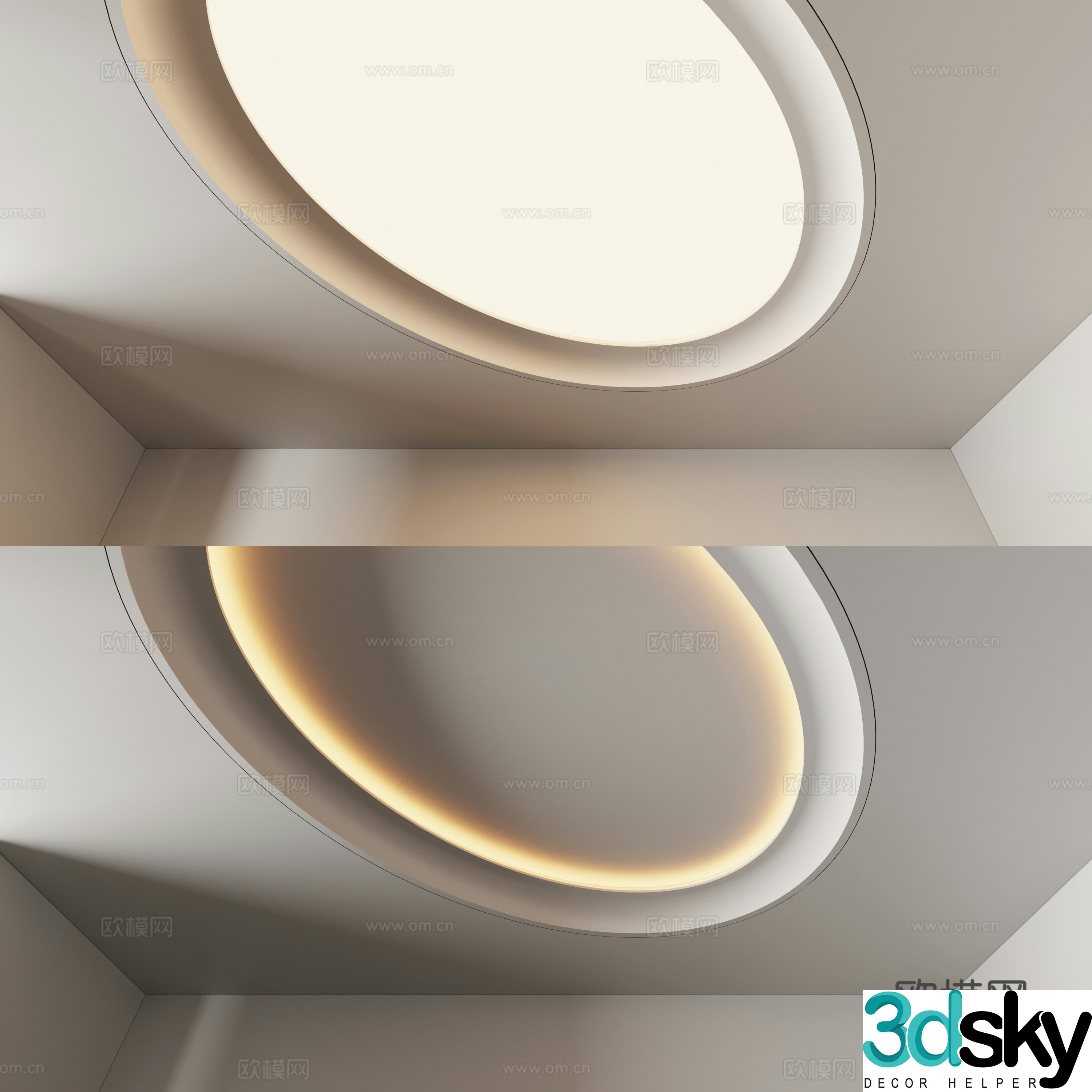 Modern ceiling 3d model