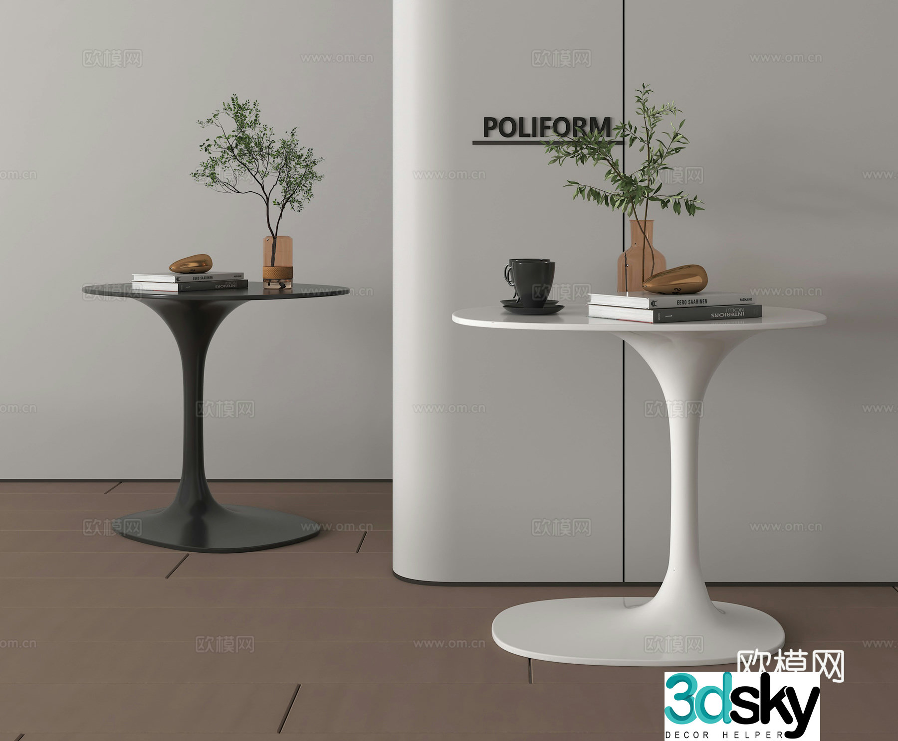 Round angle side flower art cup 3d model