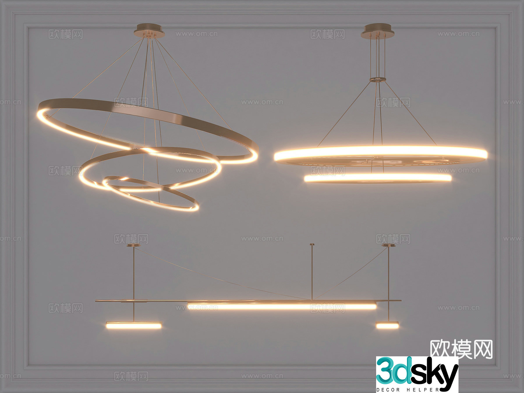 Lamps Chandelier Lighting Decorative Lights 3D Model