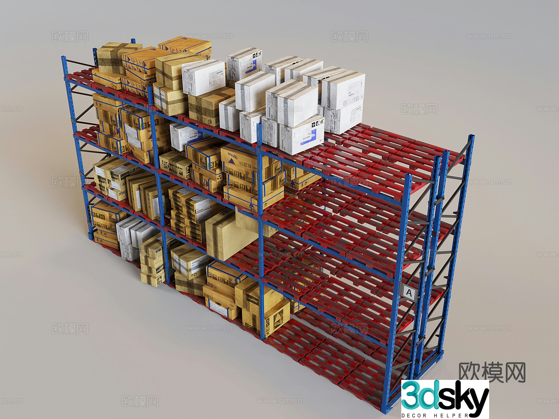 Warehouse shelf storage rack display rack storage rack 3D model