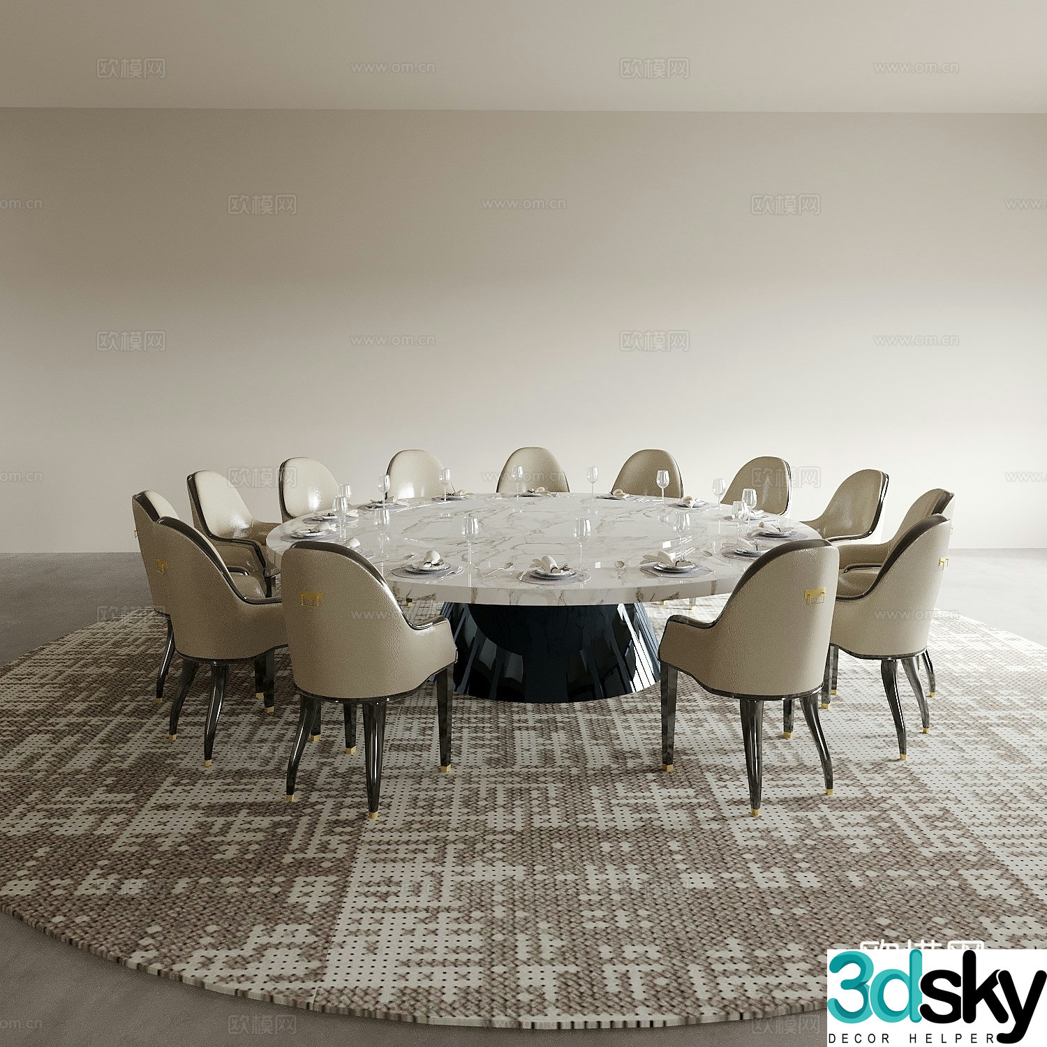 Dining table and chairs living and dining table and chairs dining table and chairs wine table and chair combination round wine table and chair 3D model