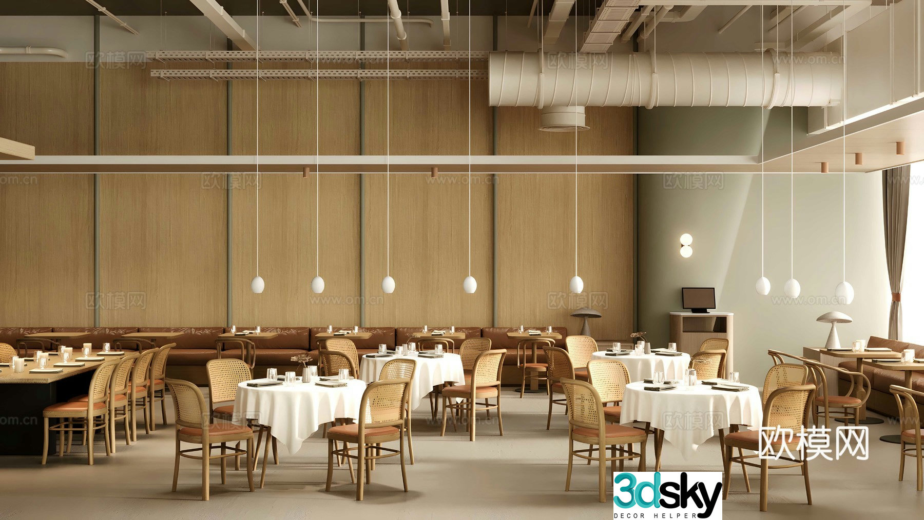 Industrial style Western restaurant Cafe Tea restaurant Fast restaurant Milk tea shop Music restaurant Western restaurant 3D model