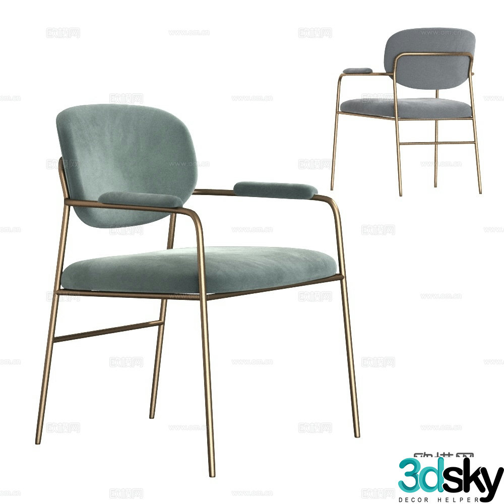 Modern chair single chair 3d model
