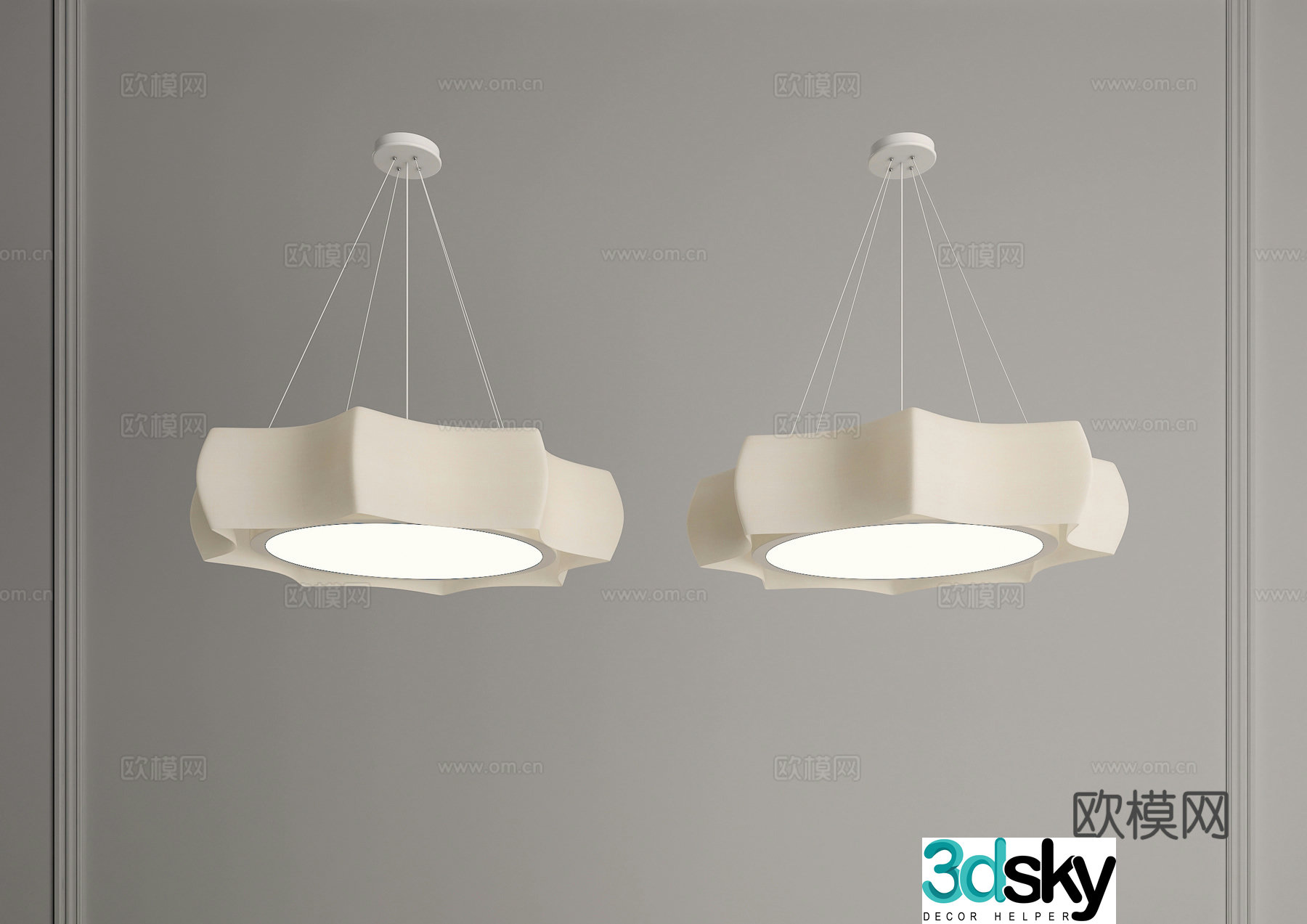 Restaurant Chandeliers Creamy Chandeliers Middle Chandeliers Wasabi Chandeliers Living Room Chandeliers 3D Model