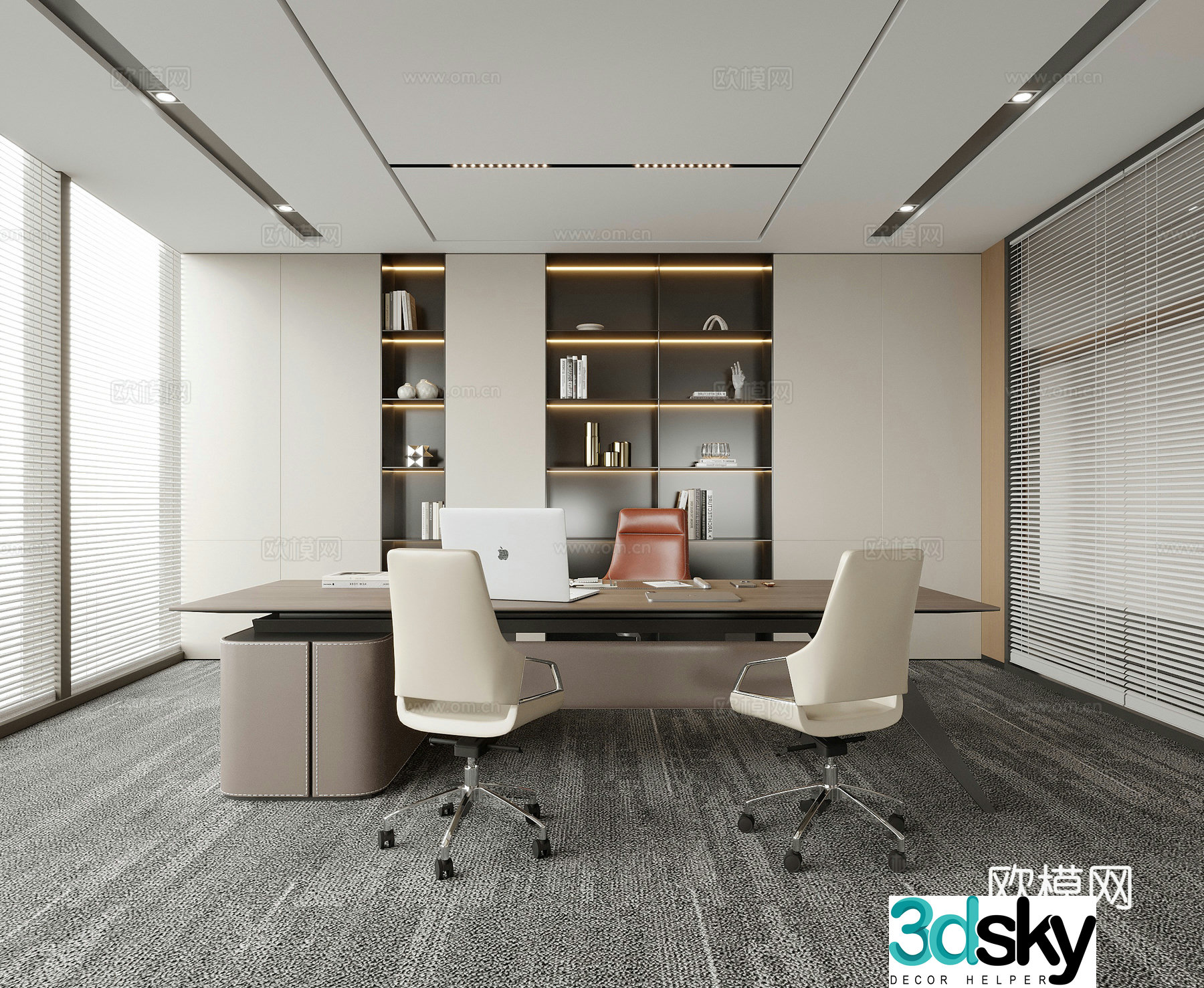 Modern manager office boss office office chair 3d model