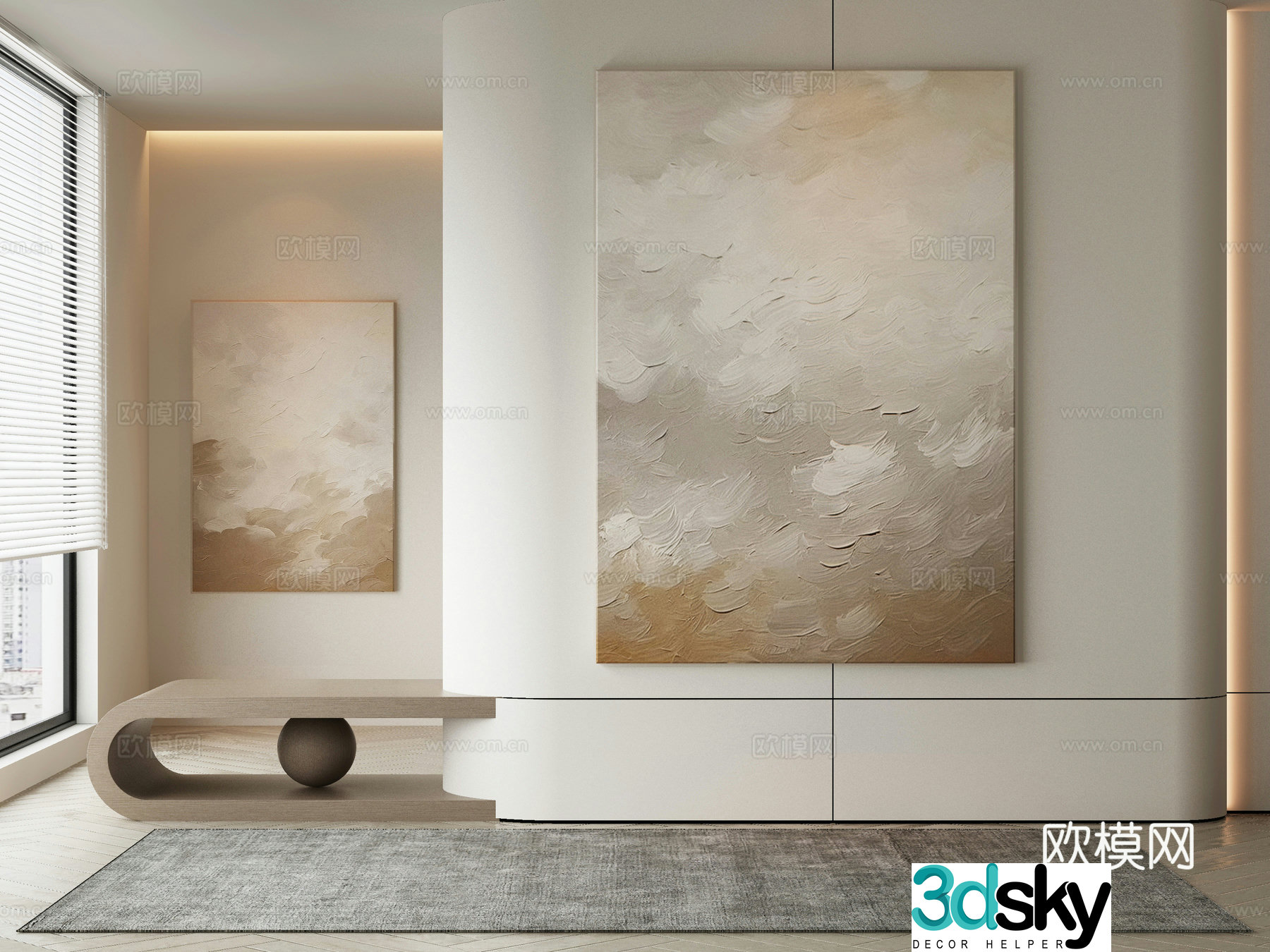 Wasabi hanging painting oil painting 3d model