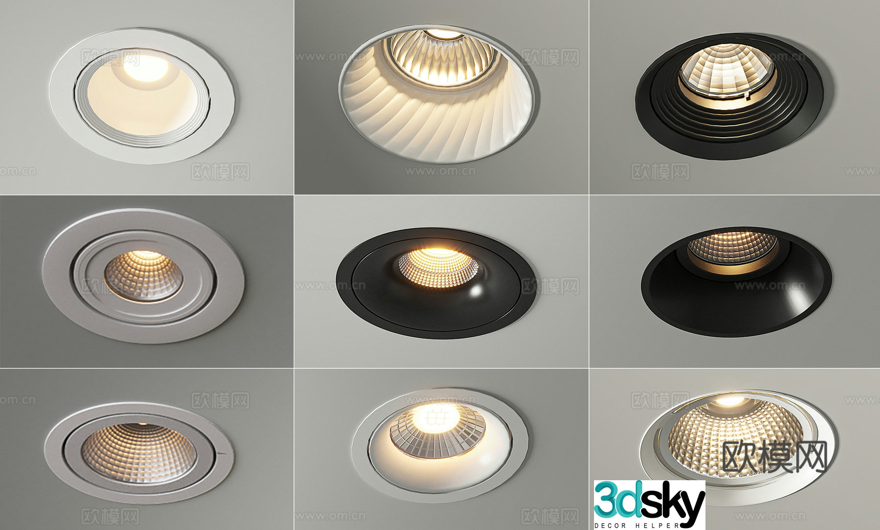Modern downlight spotlight 3d model