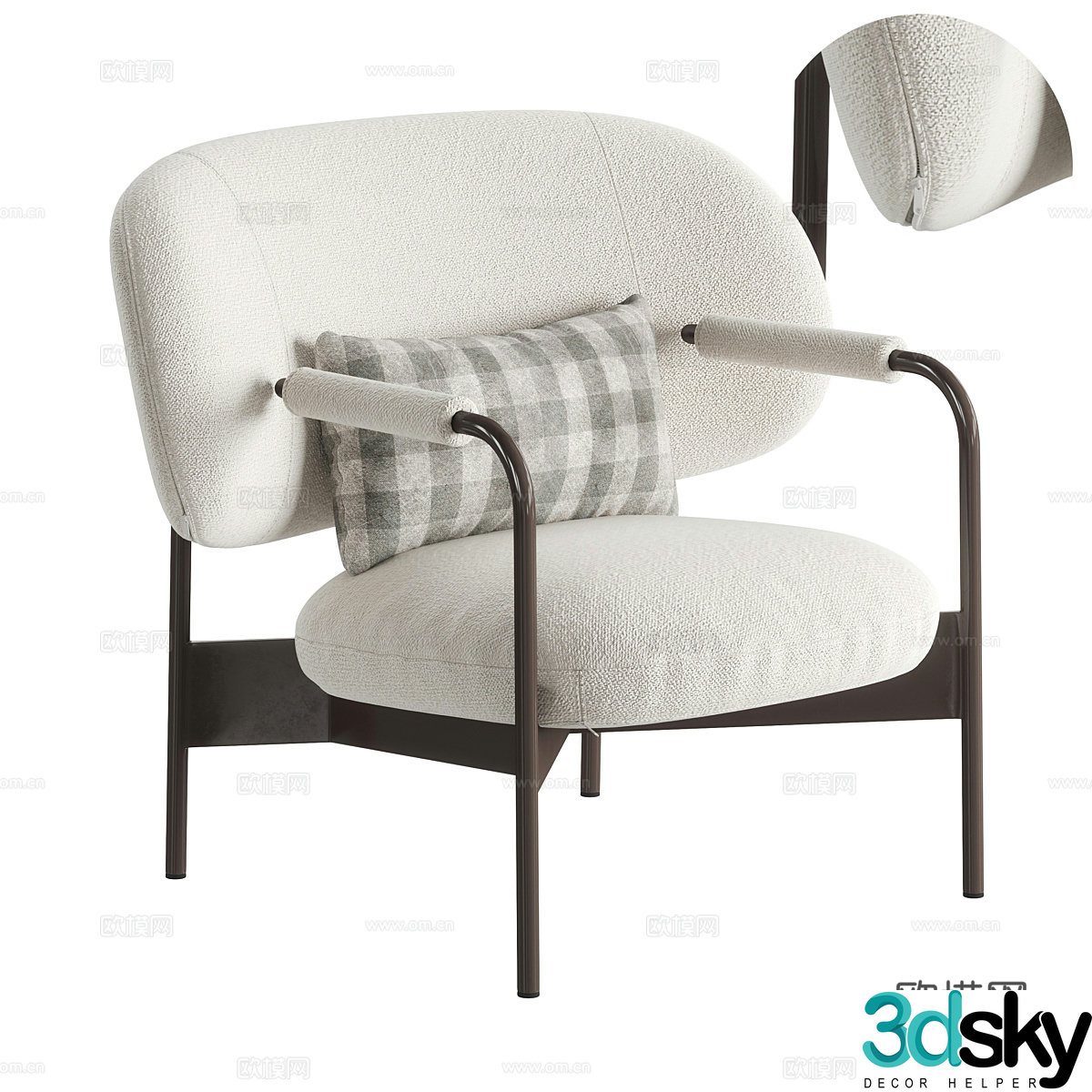 Bonaldo’s Cross Lounge Chair 3D Model