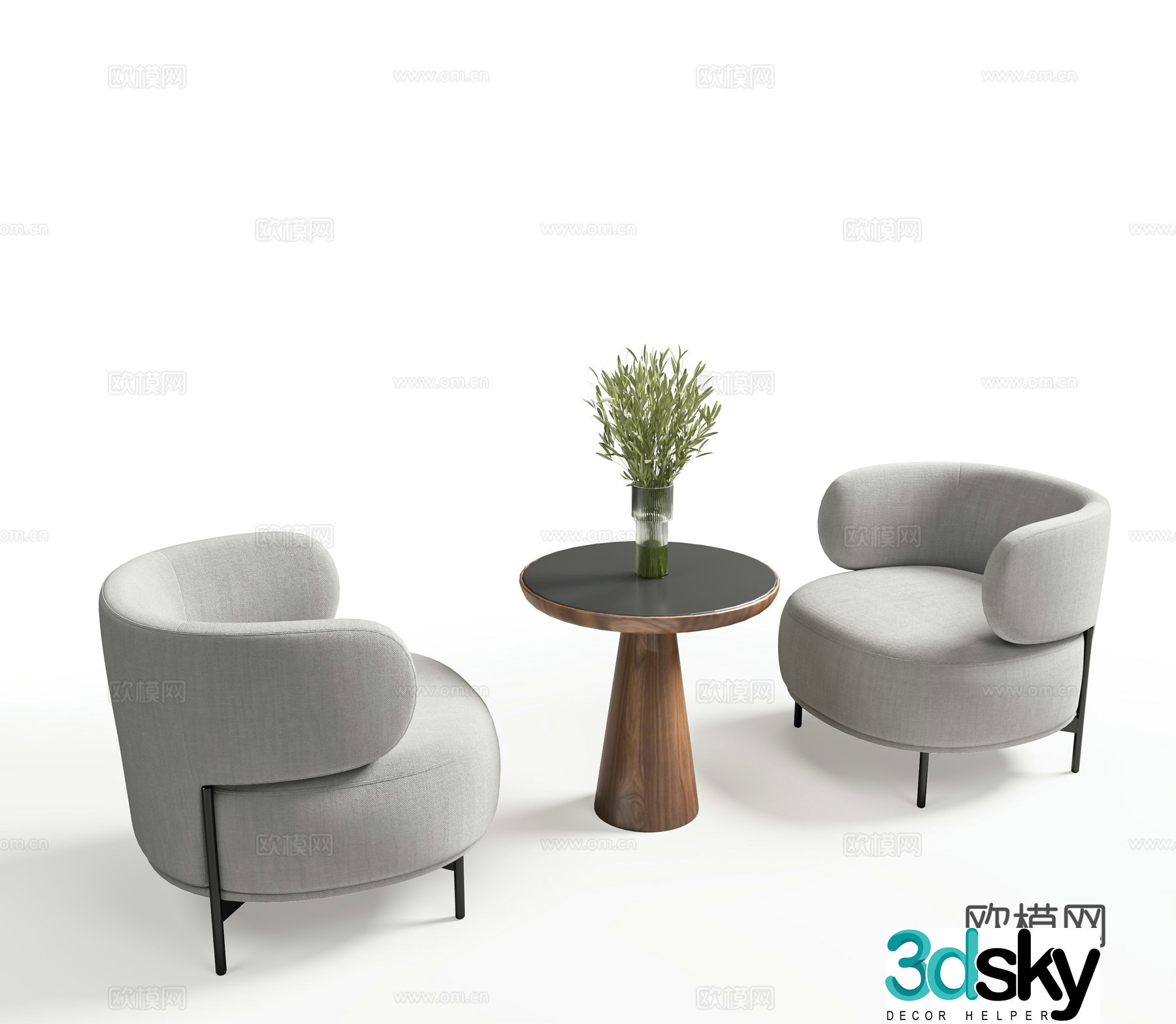Modern leisure table and chairs leisure chairs round edges corner table and chairs coffee table and chairs negotiation table and chairs 3D model