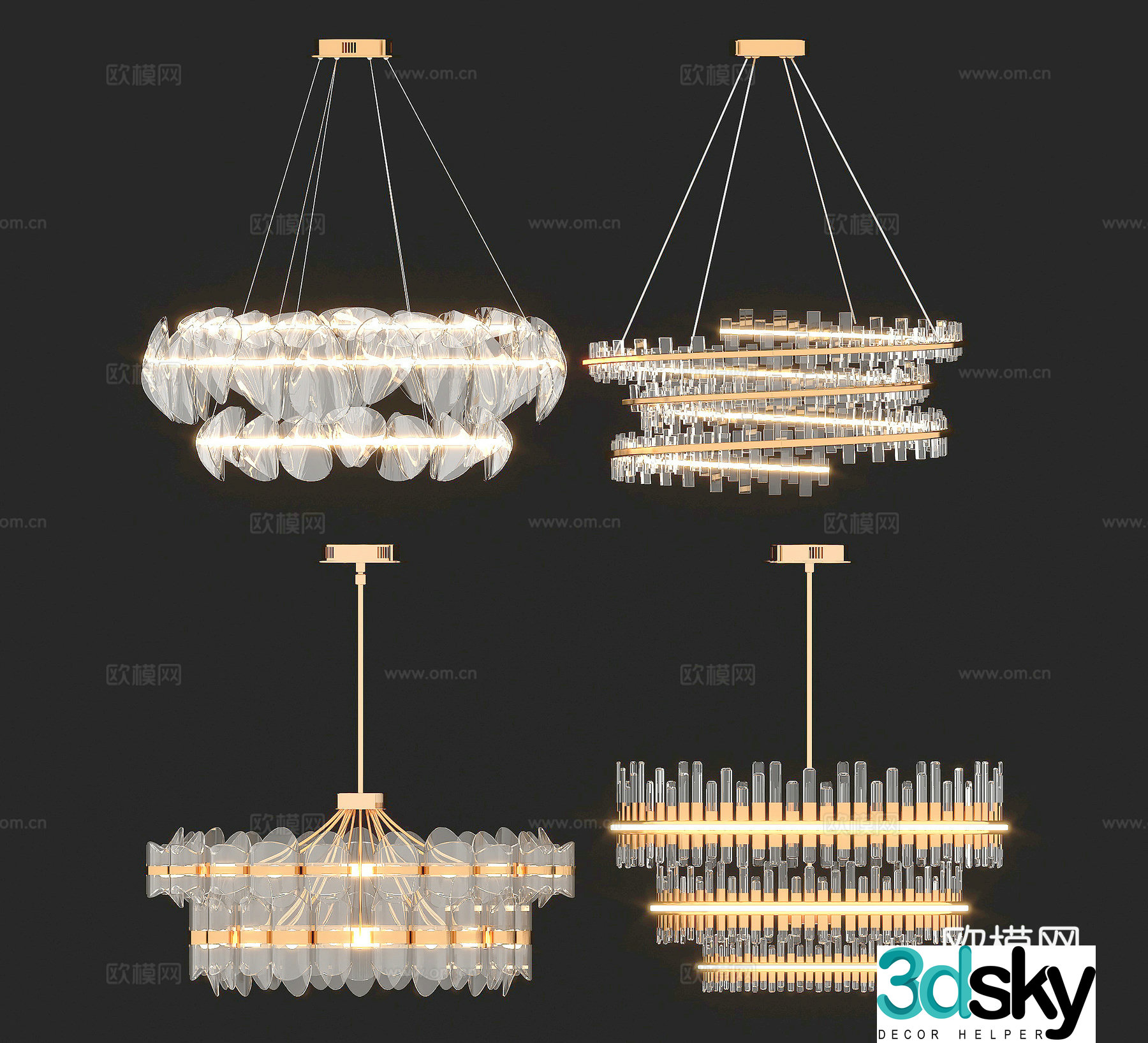Lamps Chandelier Lighting Decorative Lights 3D Model