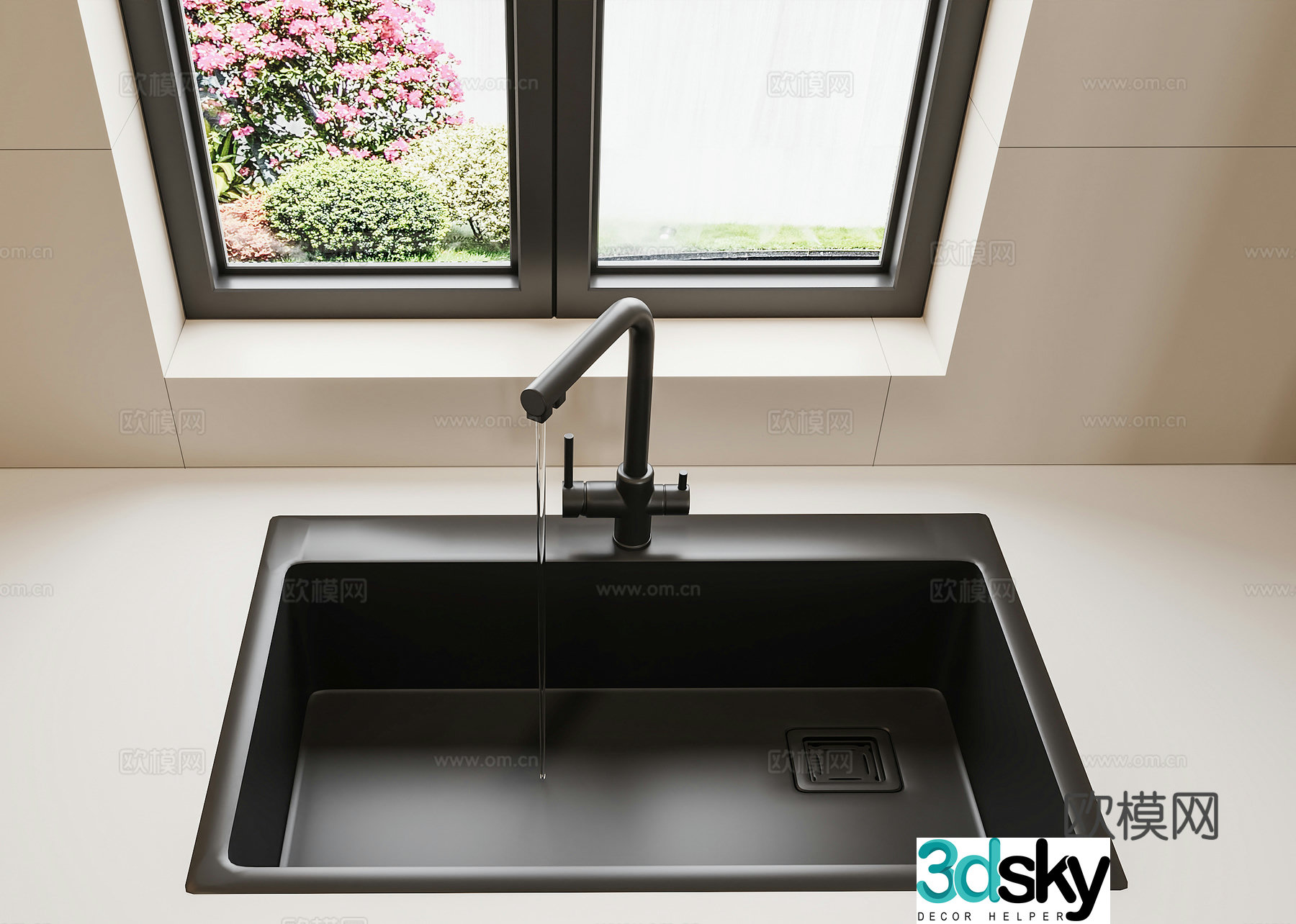 Modern sink Kitchen sink Kitchen faucet Taichung basin Washing basin Vegetable basin Vegetable basin 3D model