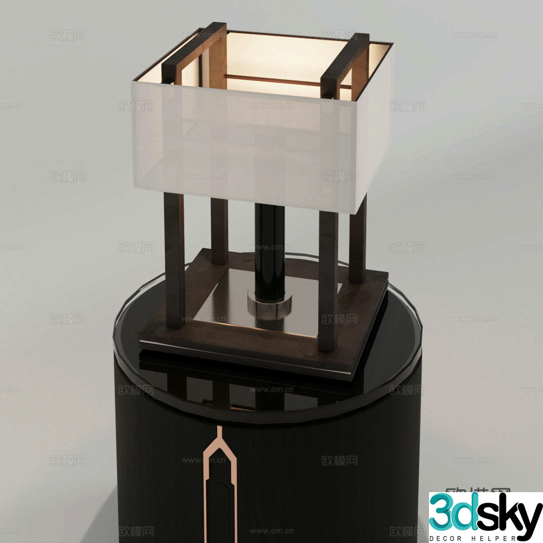 New Chinese desk lamp 3D model