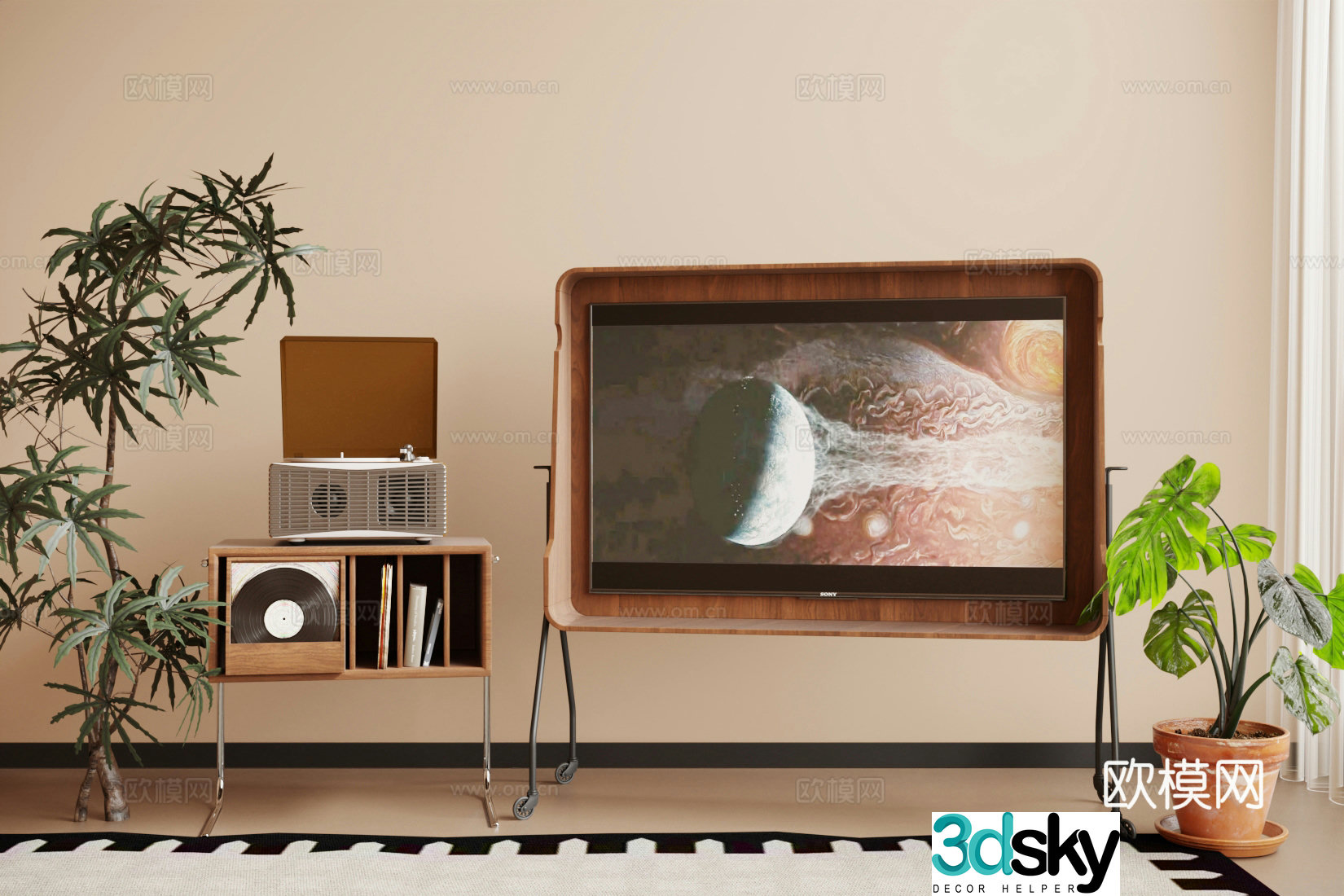 Mobile TV Mobile TV Stand 3D Model