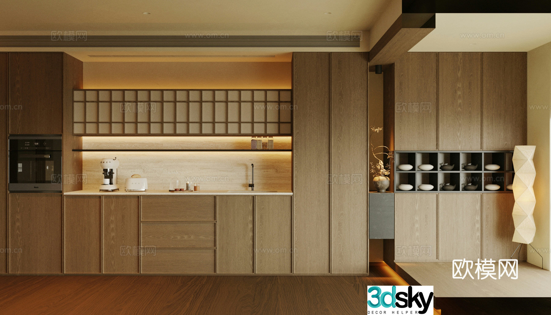 New Chinese sideboard dining cabinet 3D model