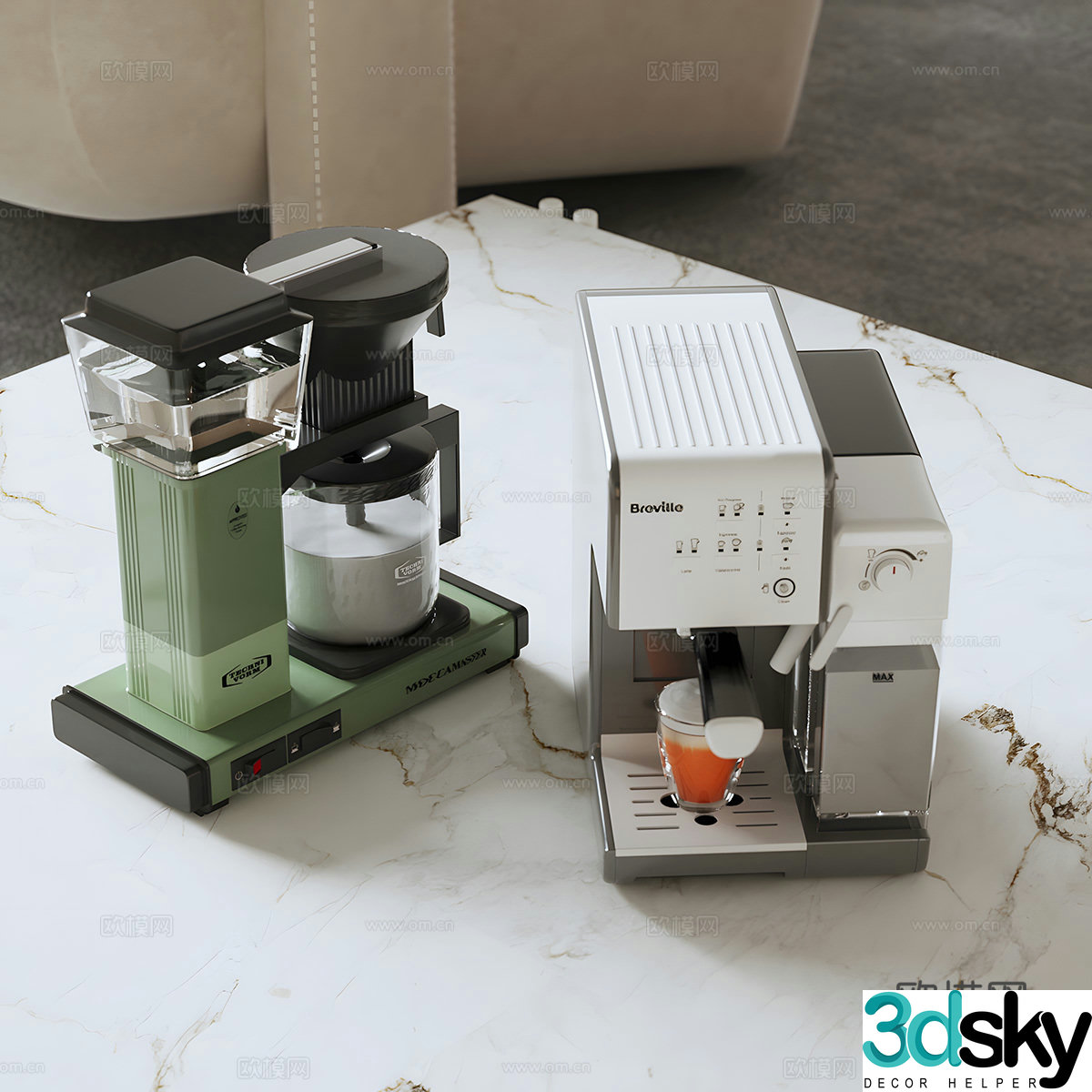 Coffee machine Bean grinder 3d model