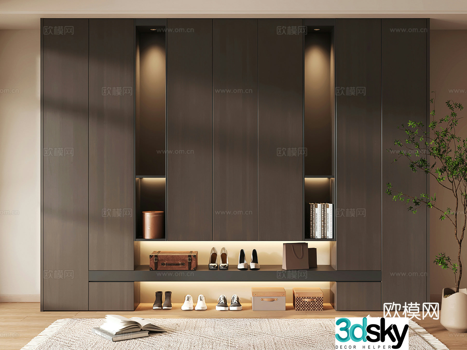 Shoe cabinet design shoe cabinet partition shoe cabinet porch shoe cabinet shoe cabinet rendering 3D model
