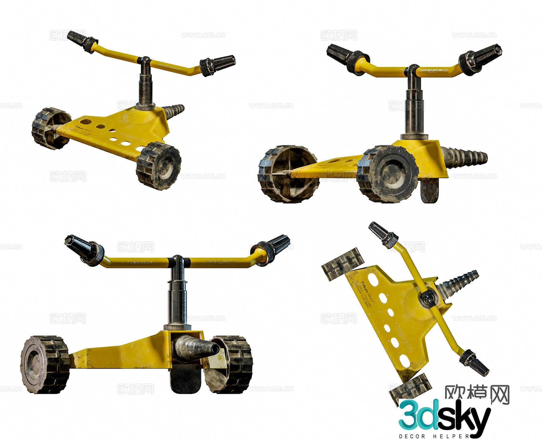 Modern garden sprinkler garden gardening sketch watering truck watering truck garden tool watering truck 3d model