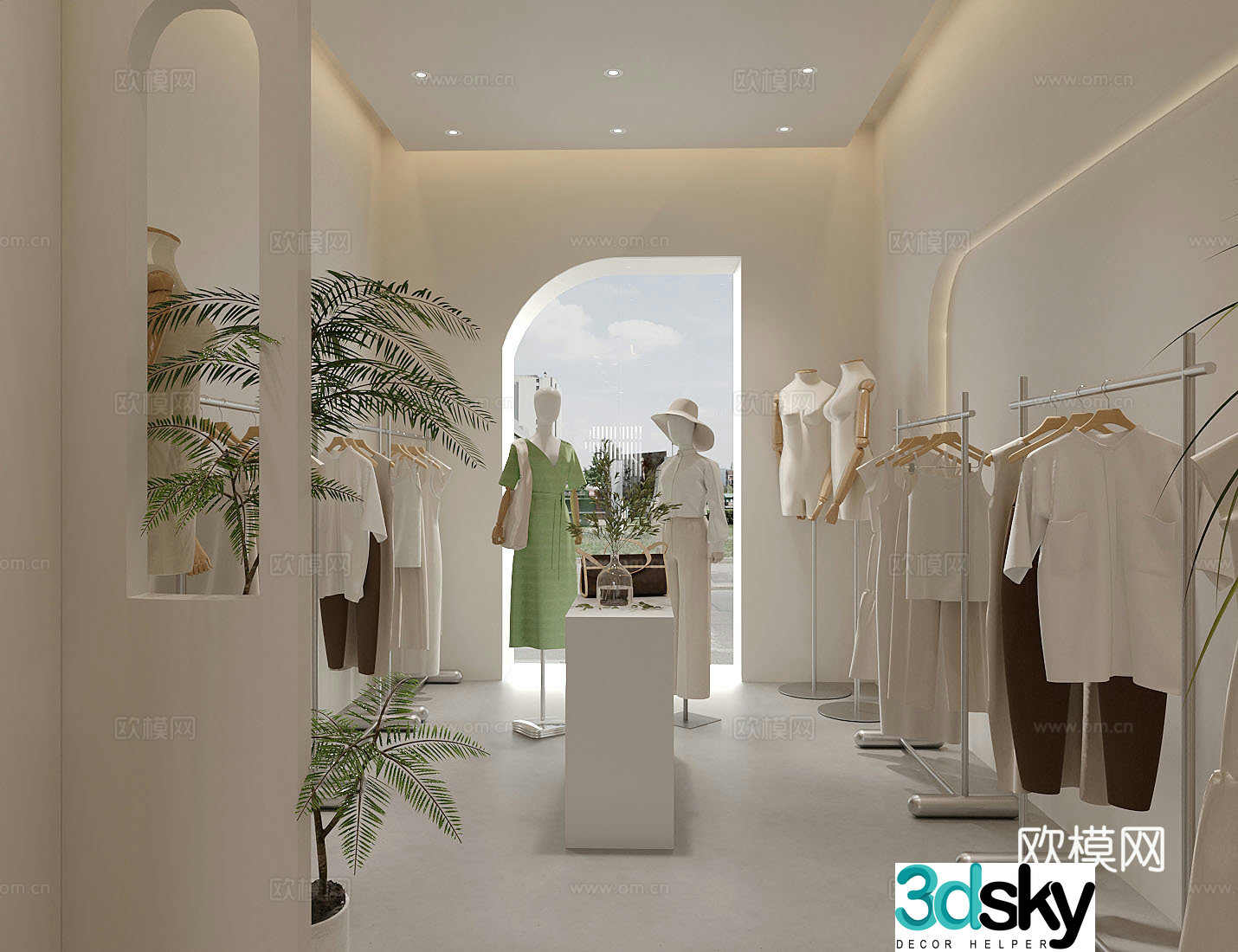 Modern clothing store Clothing store 3d model