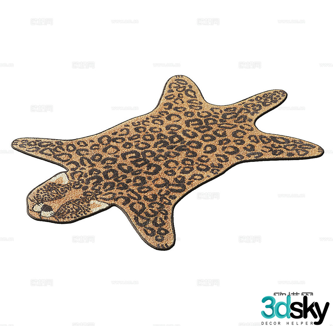 Children’s carpet Children’s room carpet Tiger skin carpet Fur carpet Modeling carpet Animal carpet 3d model