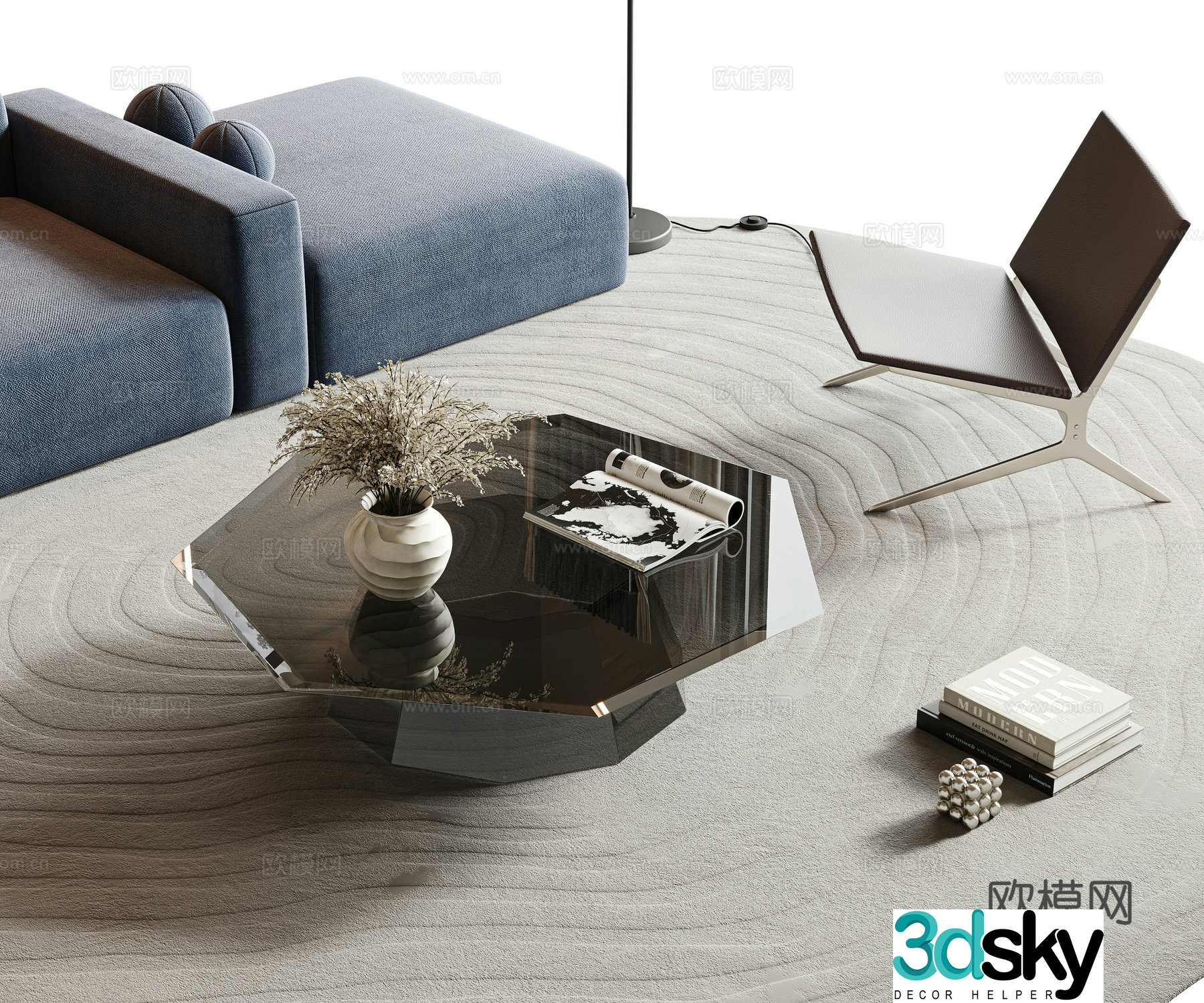 Modern minimalist tea table special-shaped tea table glass tea table round tea table acrylic tea table book 3d model