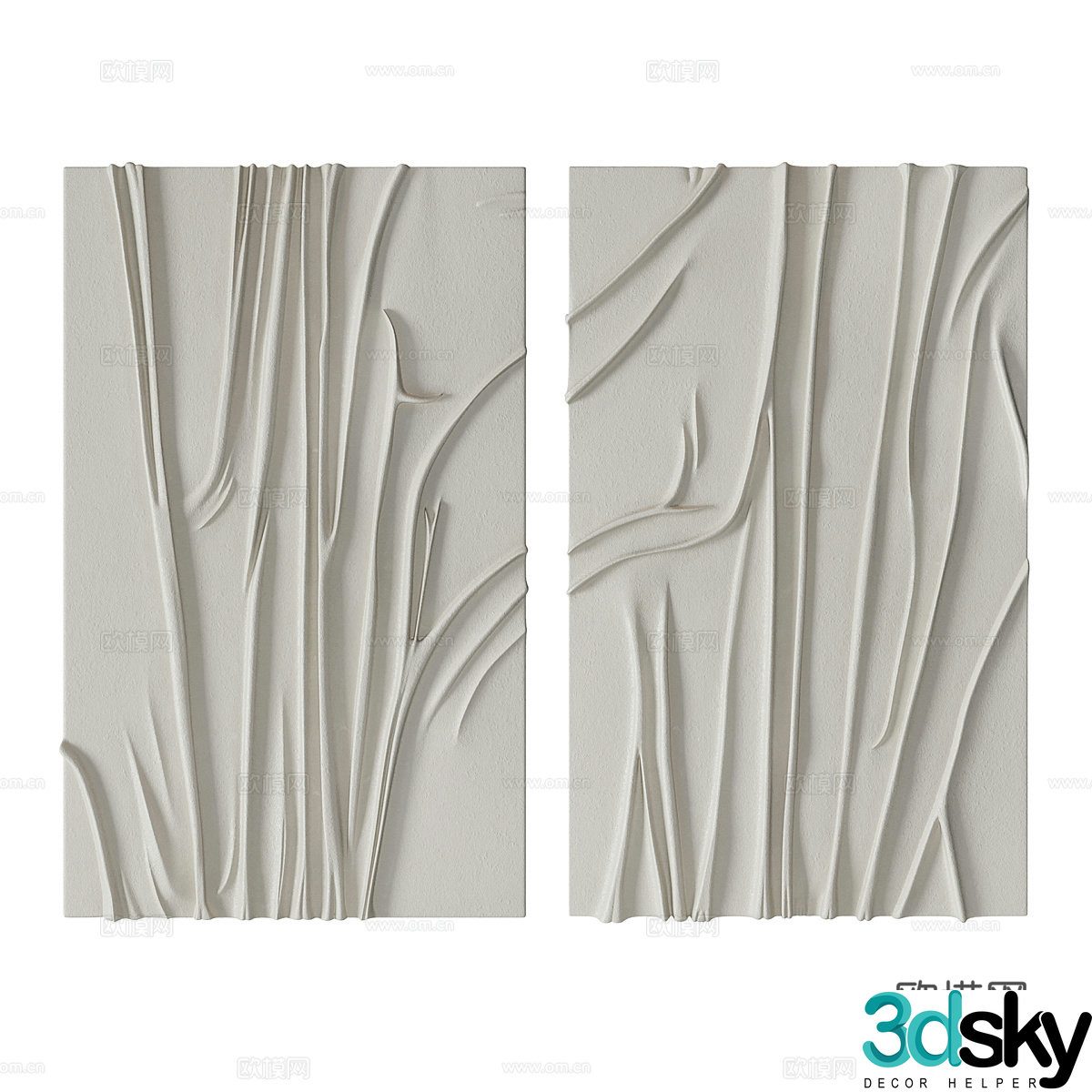 New Chinese bas-relief hanging ornament 3D model
