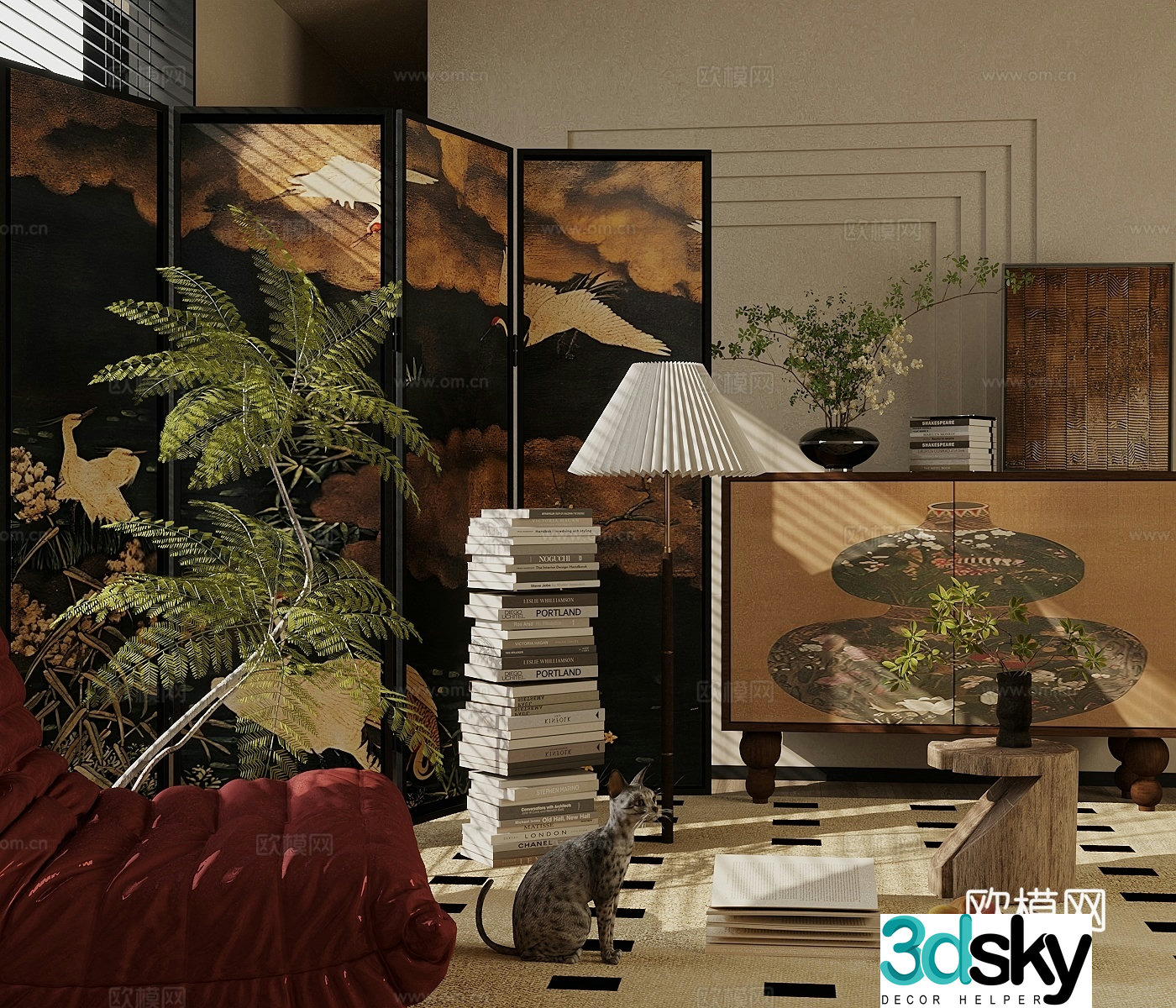 Middle-aged screen 3d model