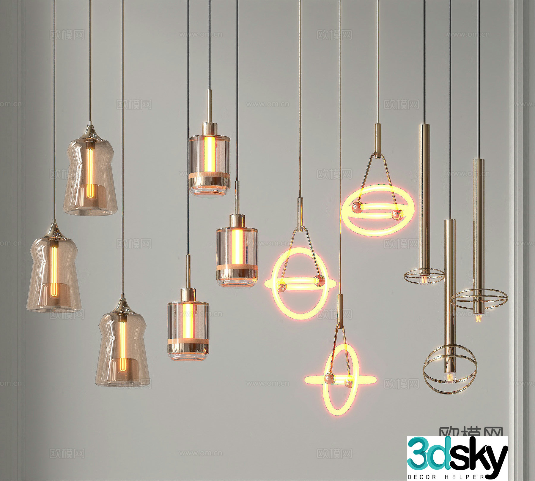 Lamps Chandelier Lighting Decorative Lights 3D Model