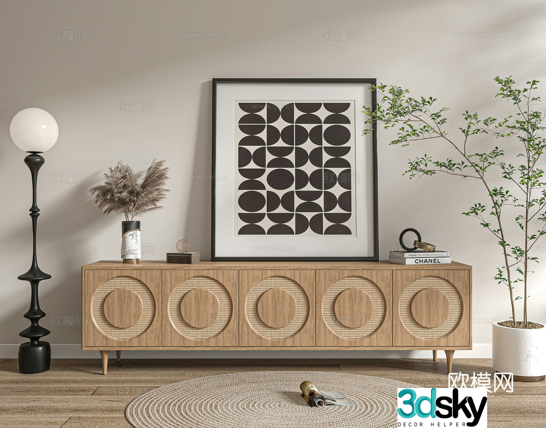 Living room TV cabinet 3d model