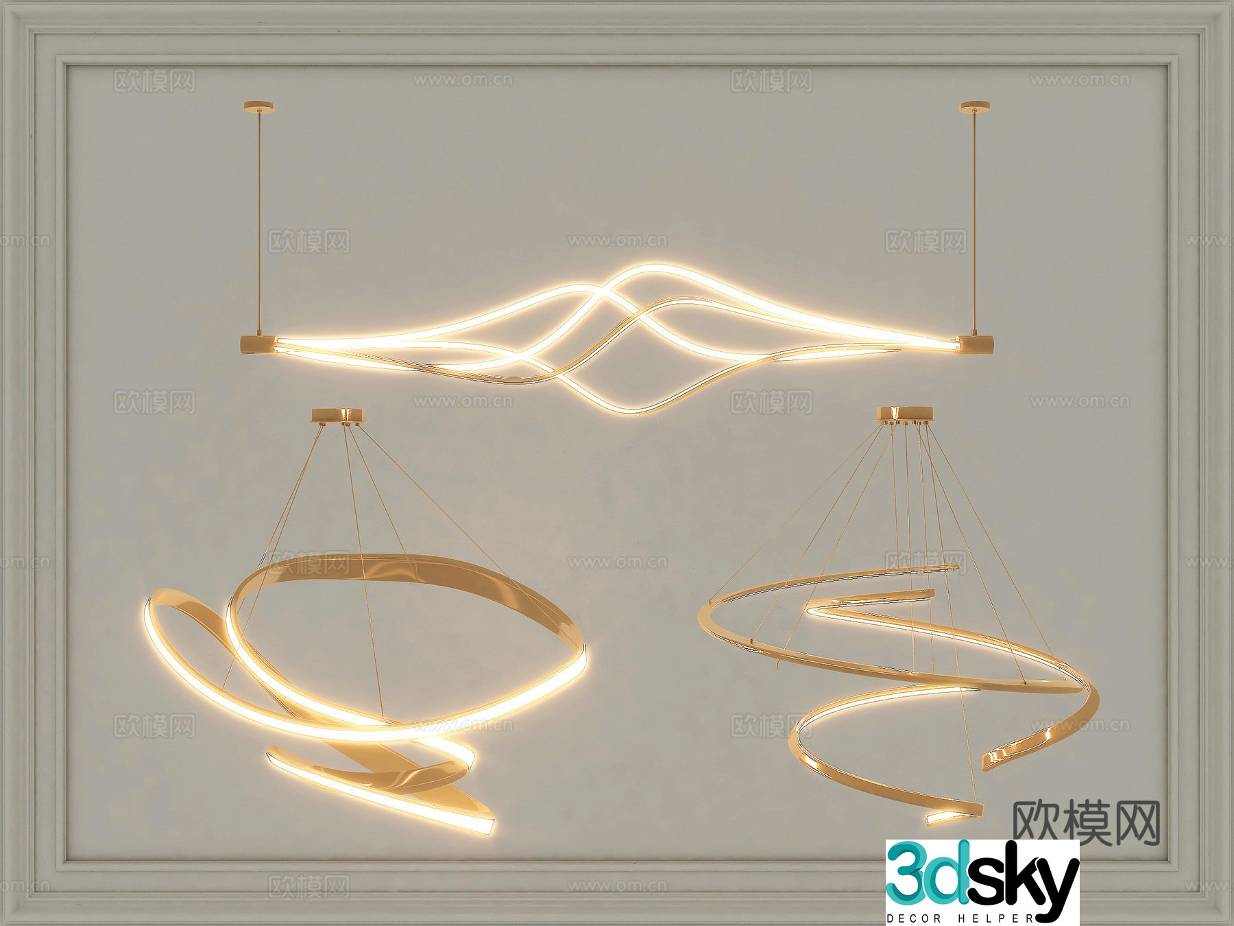 Lamps Chandelier Lighting Decorative Lights 3D Model