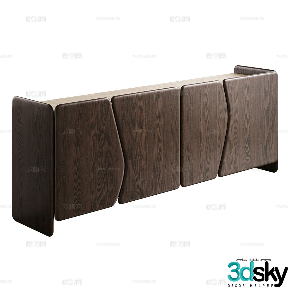 Modern Italian Dolmen sideboard 3D model